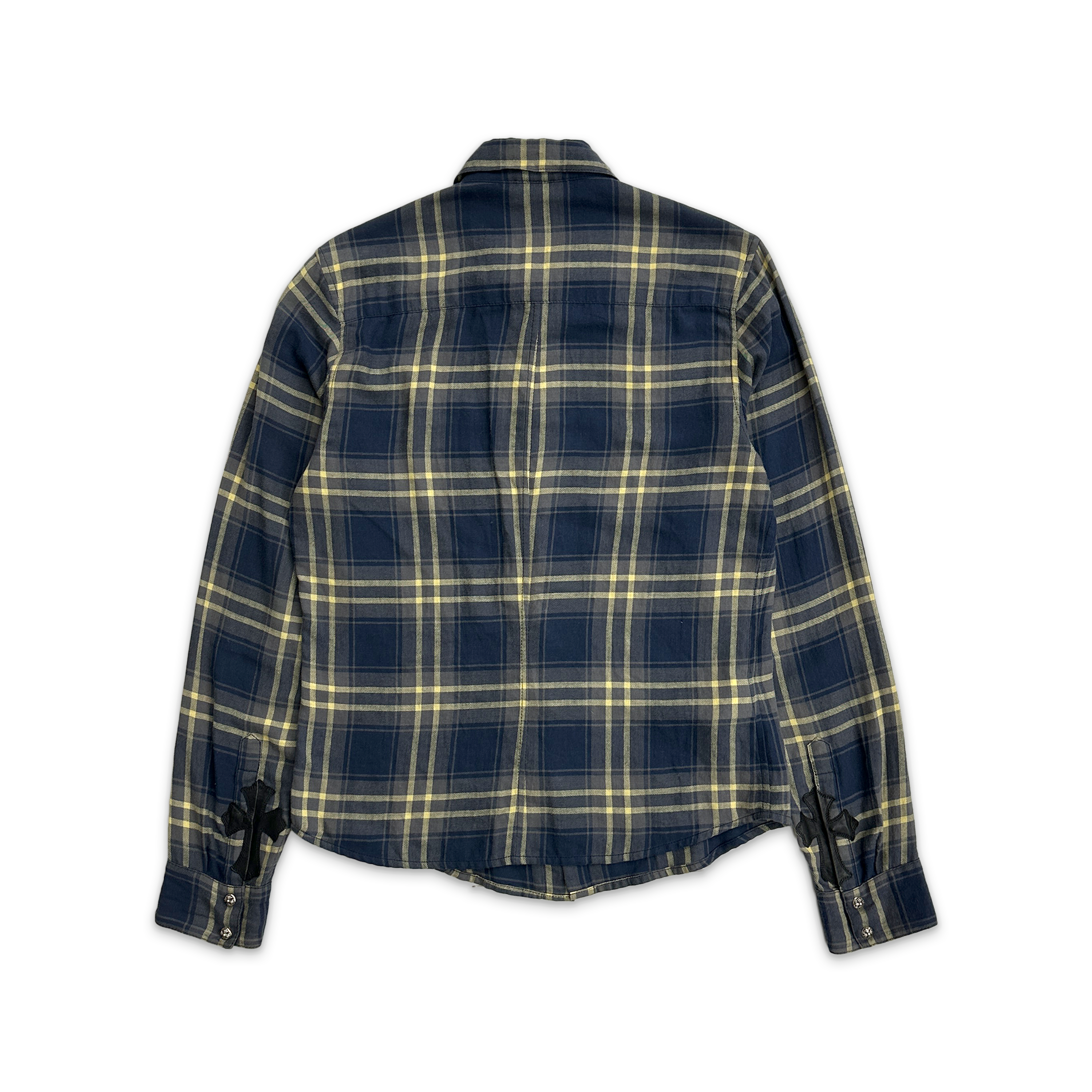 Chrome Hearts, Flannel Shirt "Blue/Yellow"