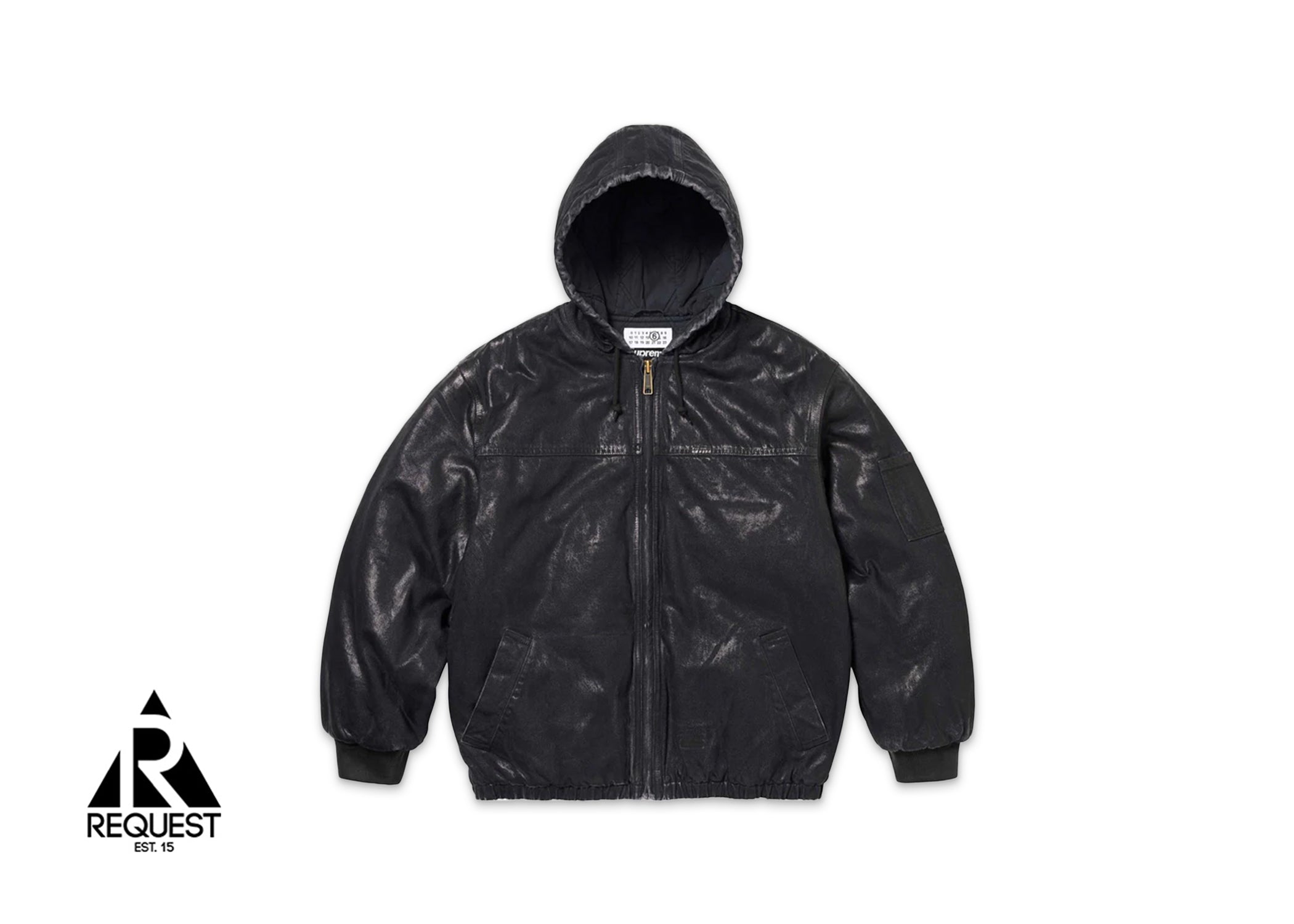 MM6 Maison Margiela Foil Hooded Work Jacket “Black”