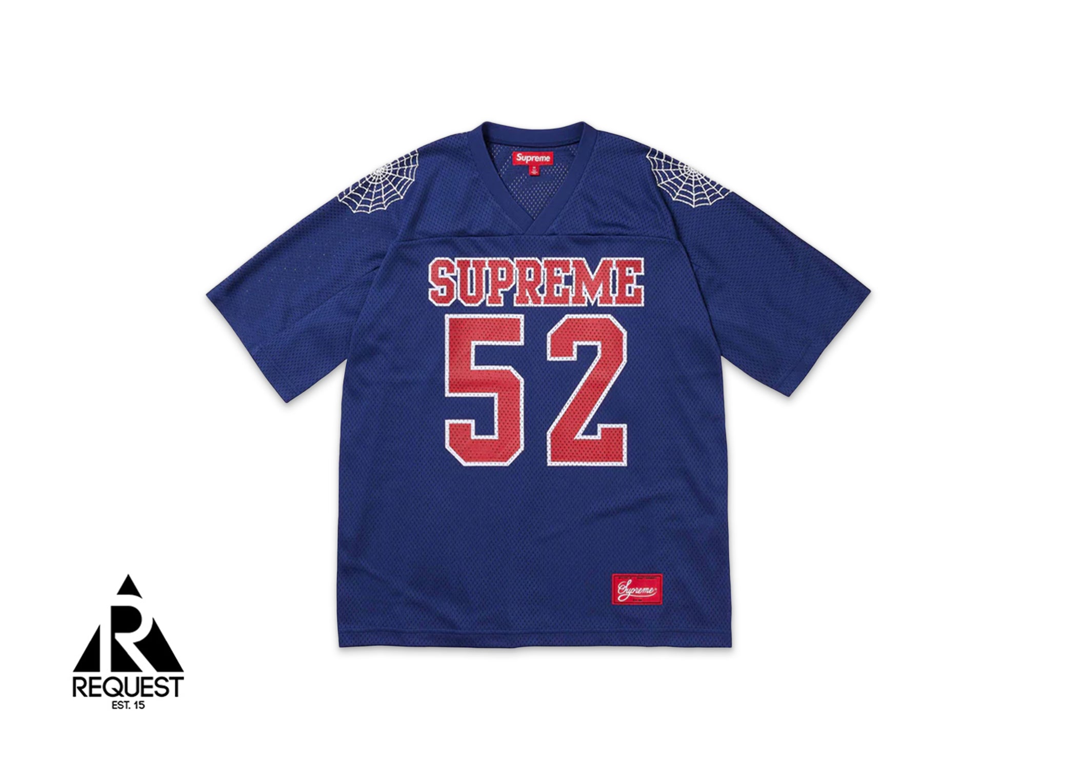 Supreme Spiderweb Football Jersey "Blue”