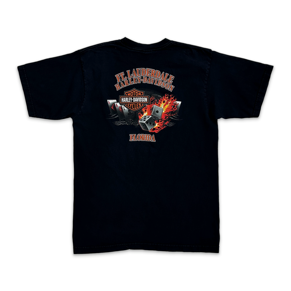Harley Flaming Dice FLL Tee "Black"