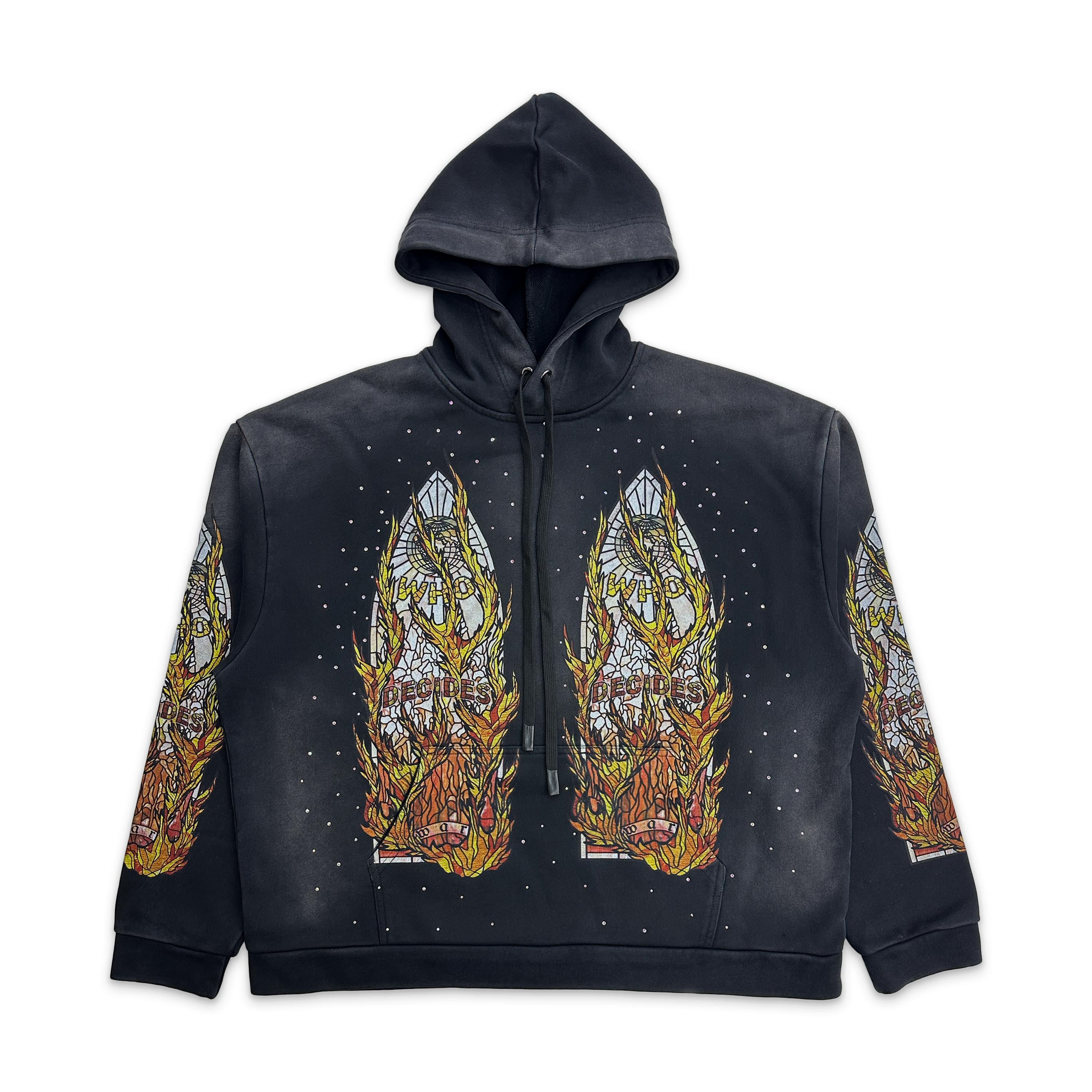 Flame Glass Hooded Pullover "Coal"
