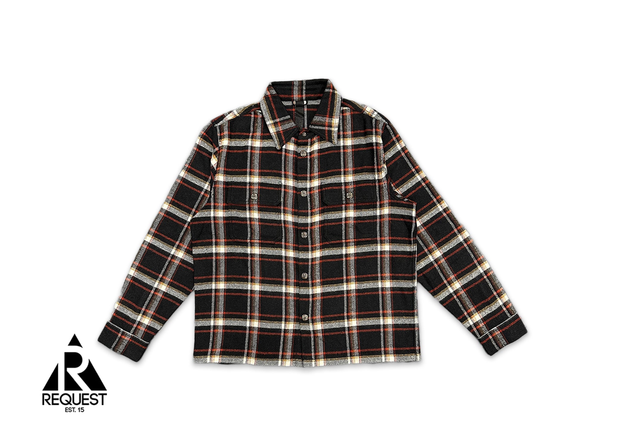 Chrome Hearts, Plaid Flannel Shirt "Black & Red"