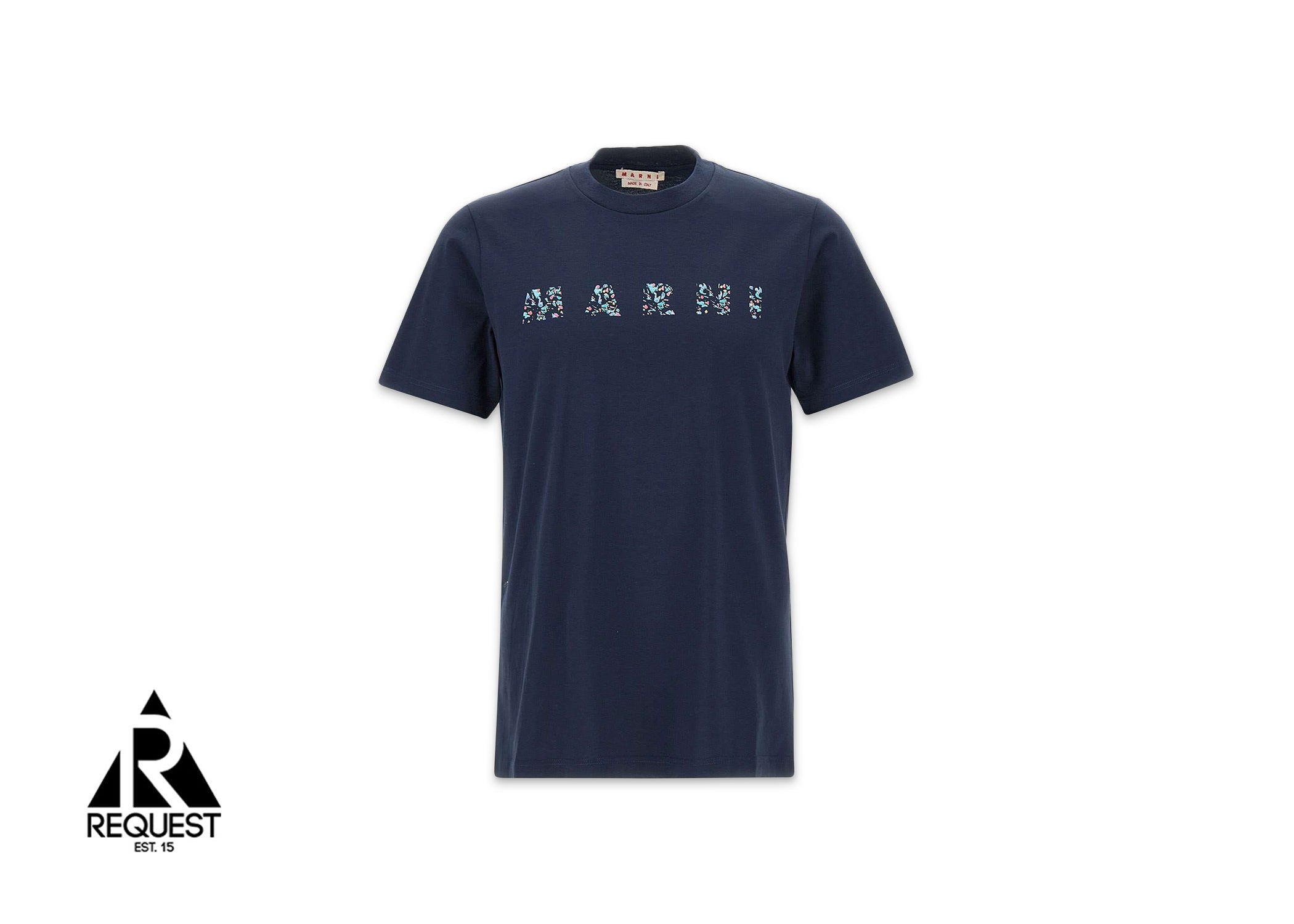 Floral Logo Tee "Navy"