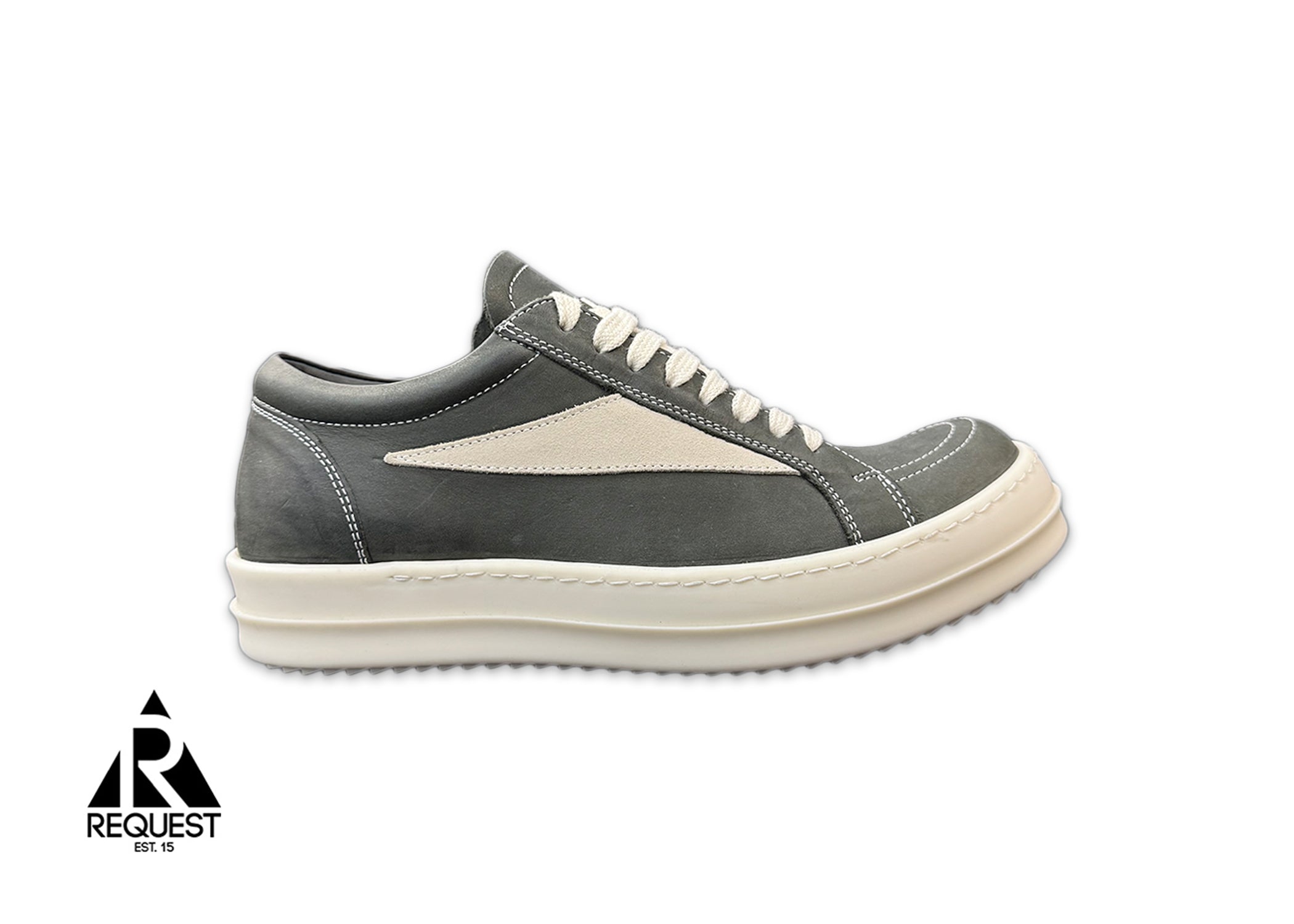 Rick Owens, Porterville Leather Vintage Sneak Low "Forest Milk" (W)