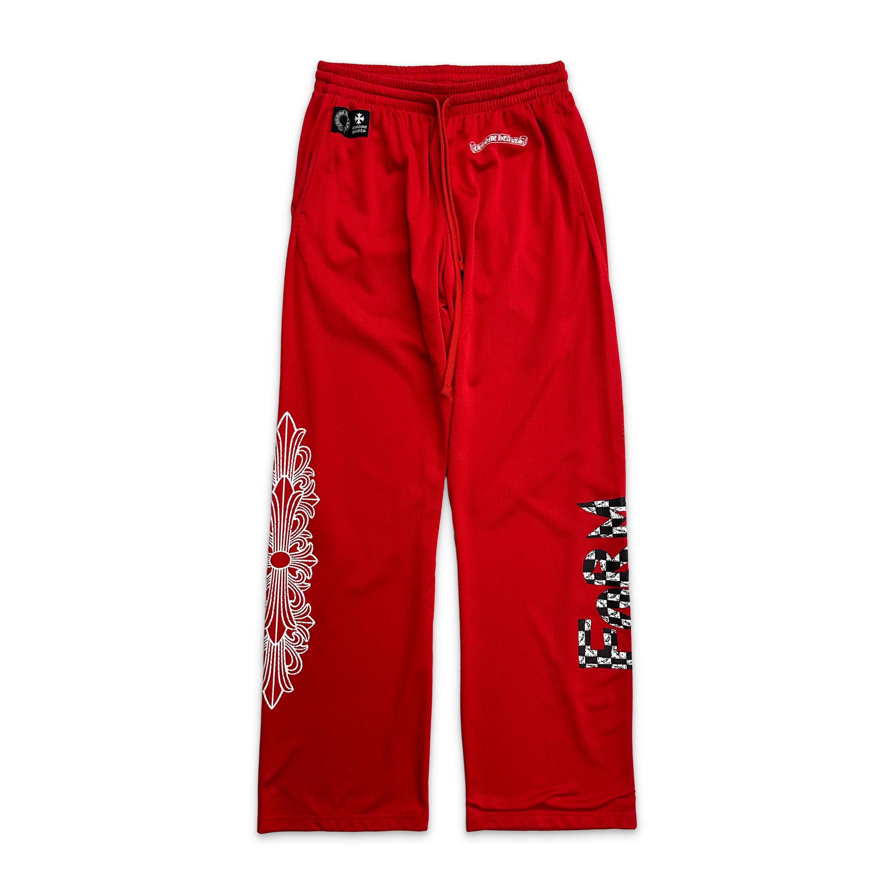 Chrome Hearts, Matty Boy Sports Mesh Varsity Pants “Red”