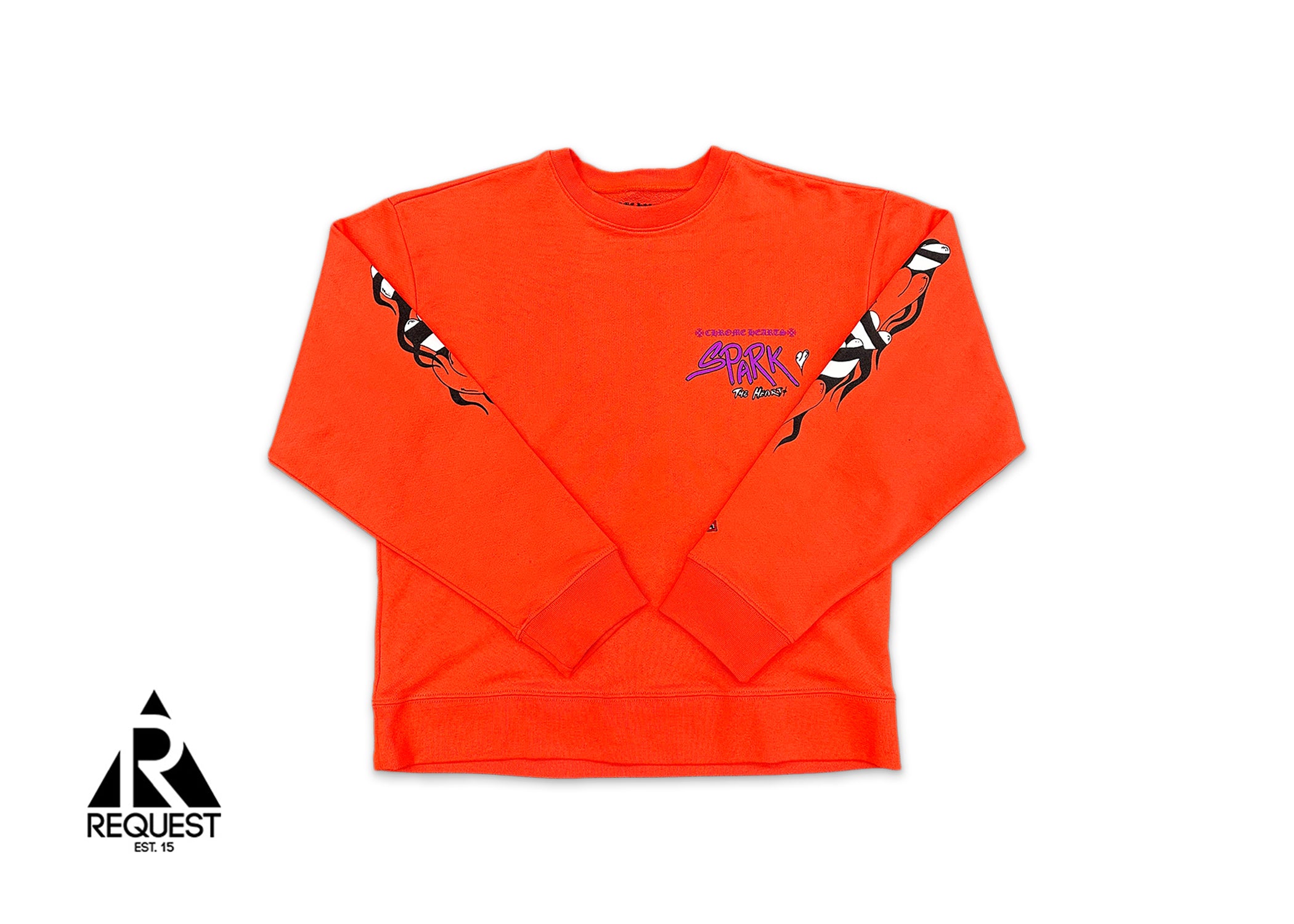 Chrome Hearts Matty Boy Crewneck "Sick Heart on Fire"