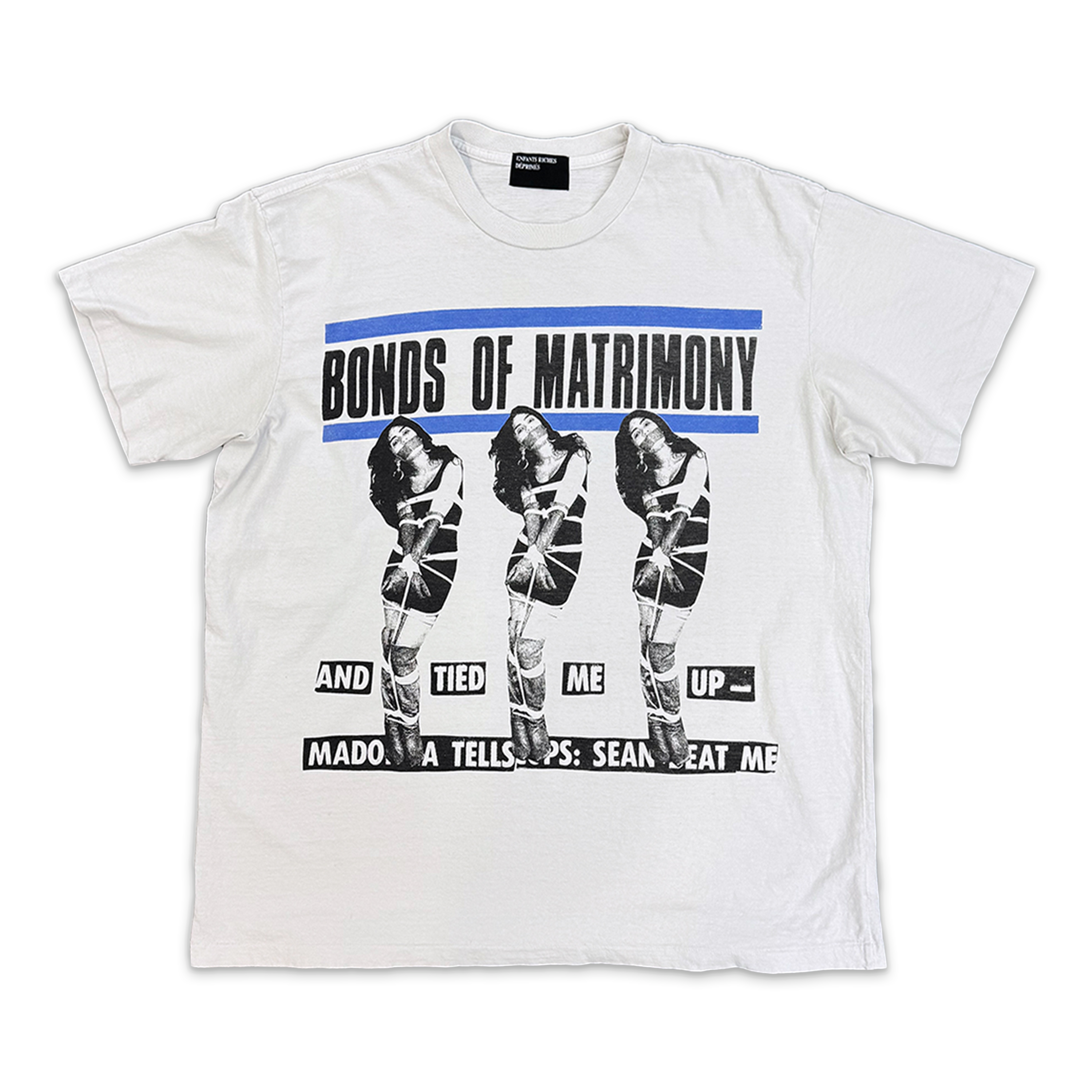 Enfants Riches Déprimes, Madonna Bonds of Matrimony Tee "Blue White"