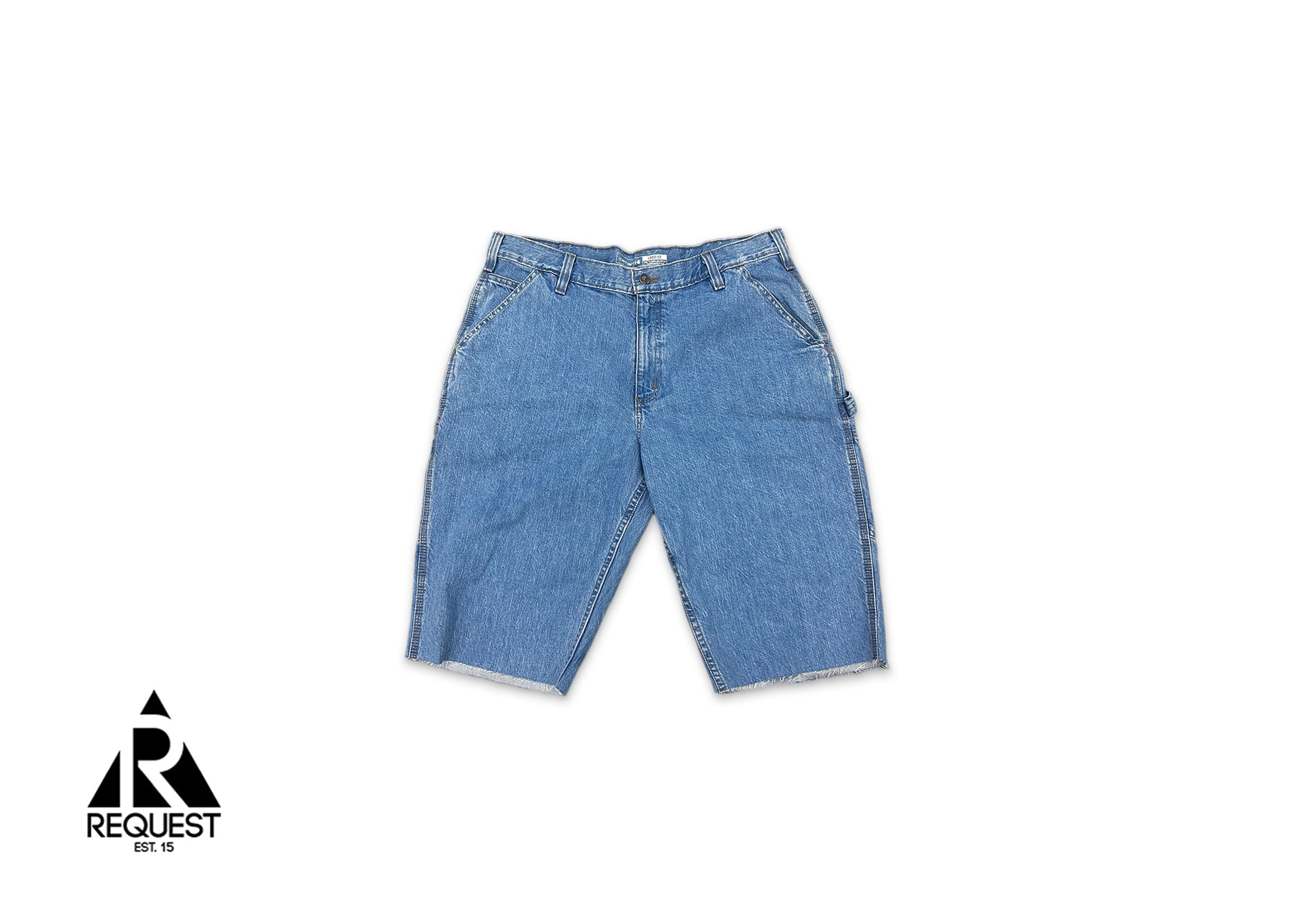 Warren Lotas, Reaper Denim Shorts "Light Wash/Yellow"