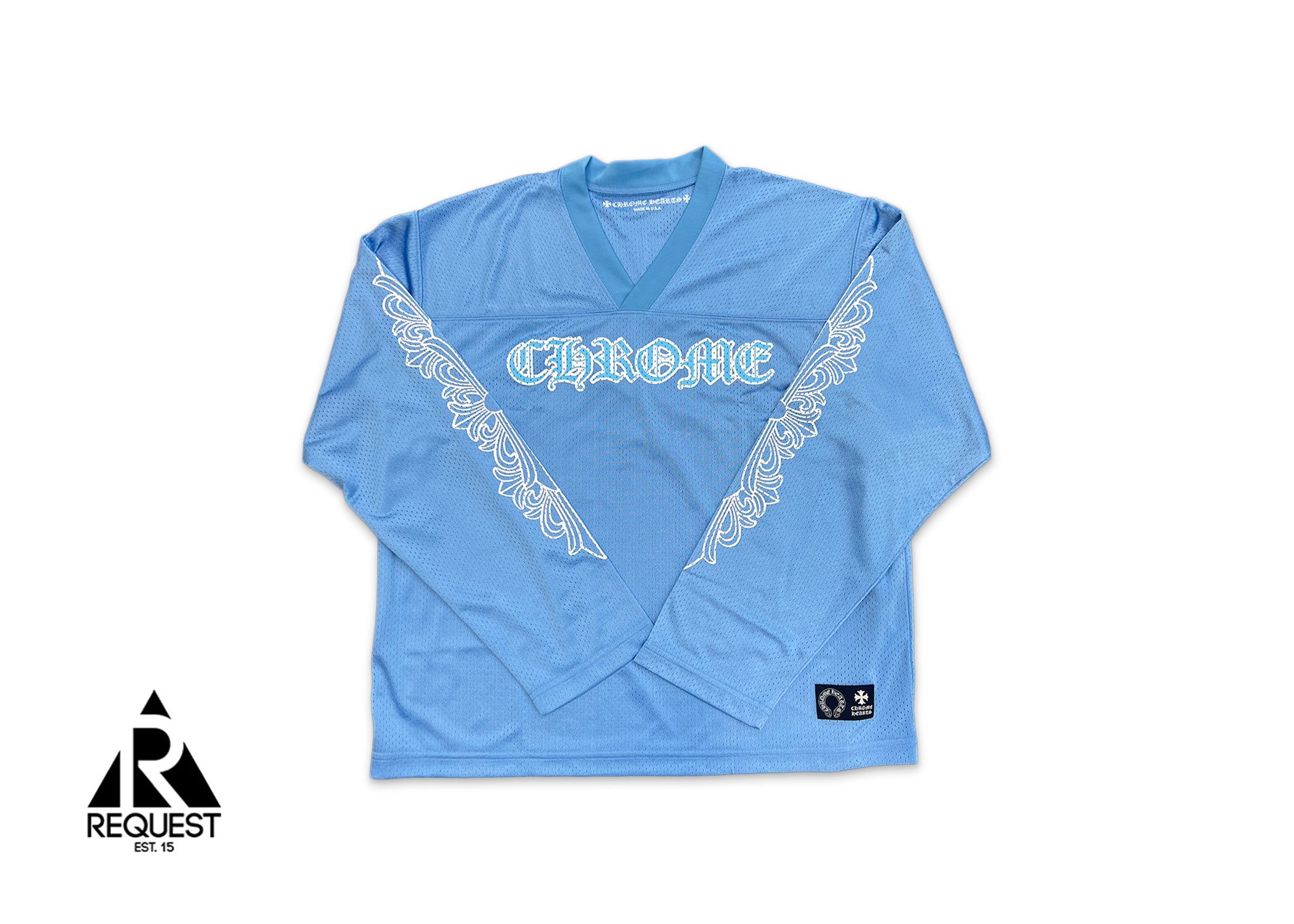 Chrome Hearts Sports Mesh Long Sleeve Warm Up Jersey “Blue”