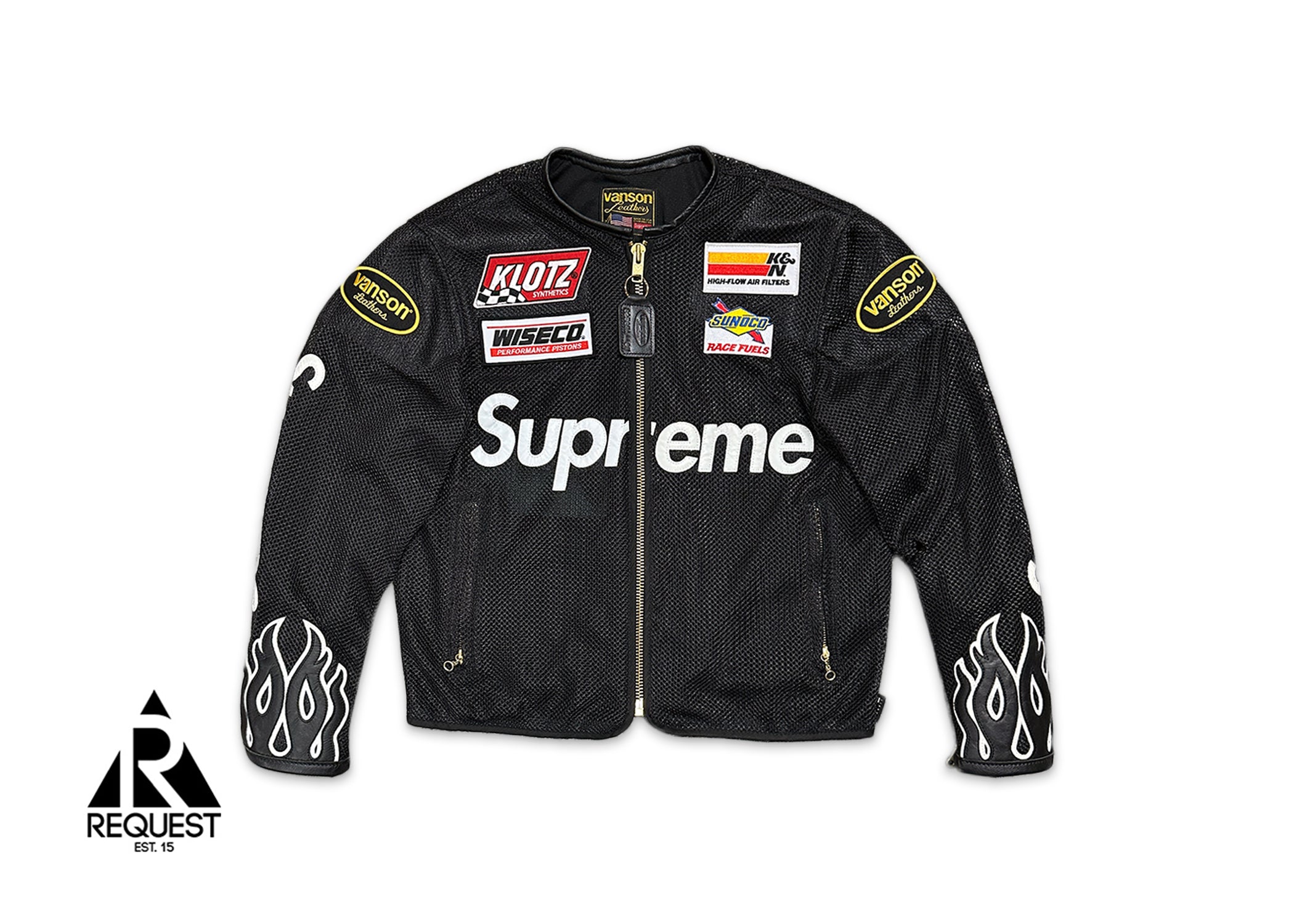 Supreme, Vanson Leathers Cordura Mesh Jacket “Black"