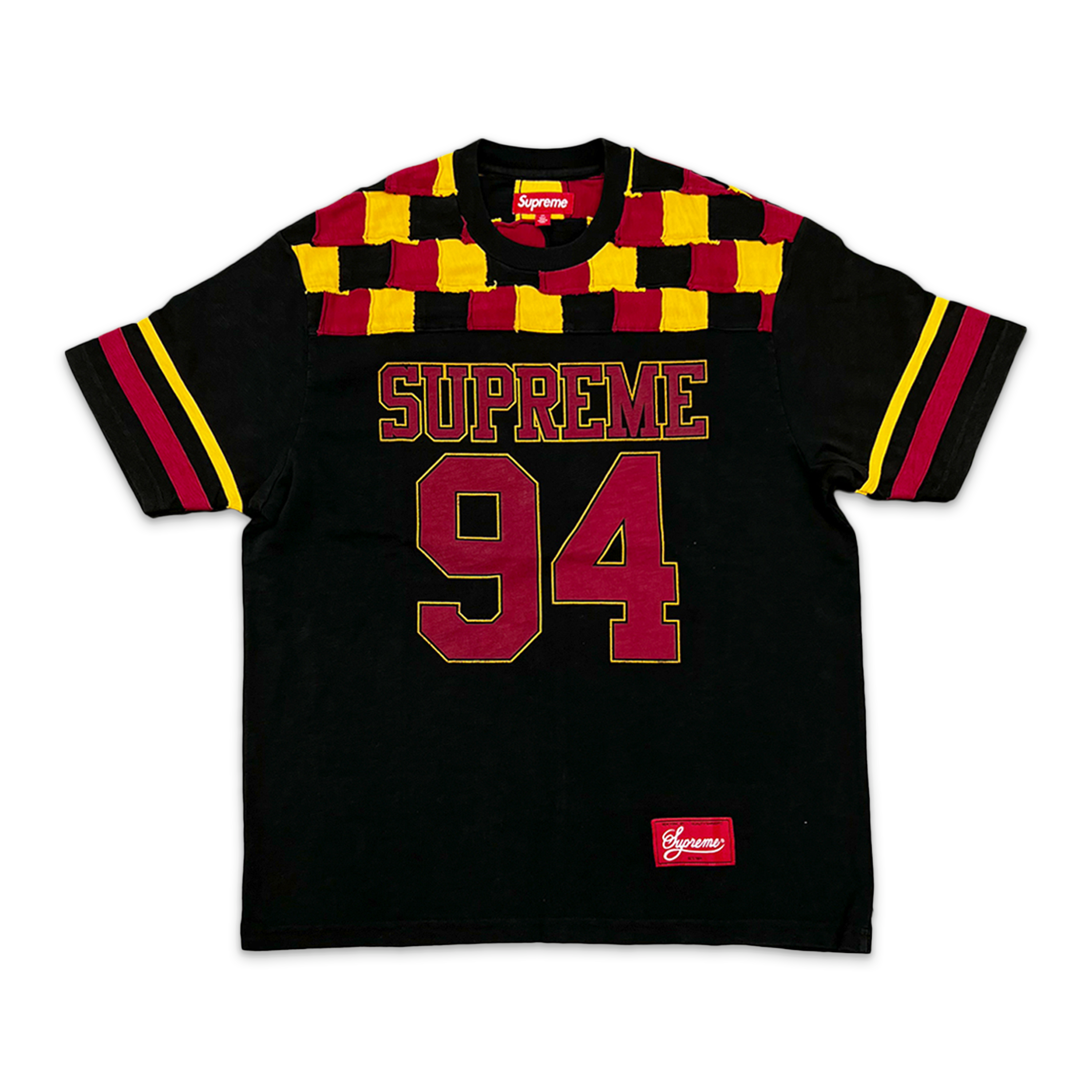 Supreme, Raw Edge Football Tee "Black"