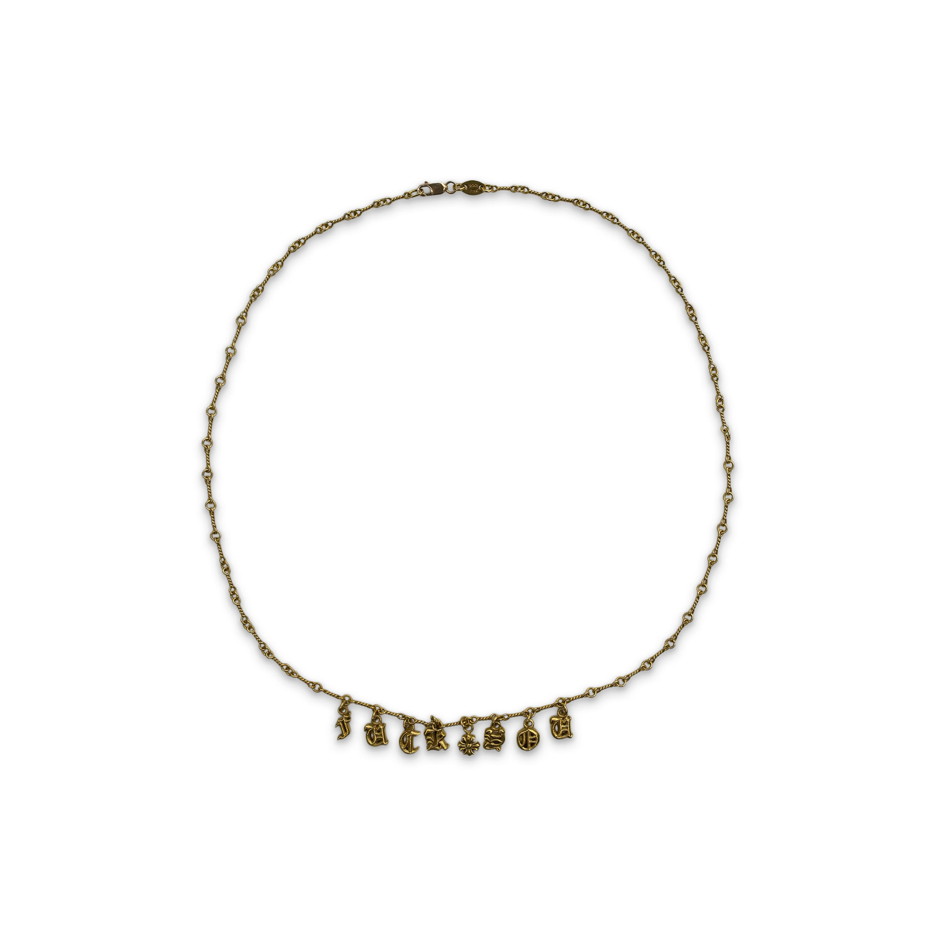 Chrome Hearts, F*ck You Necklace "Gold"