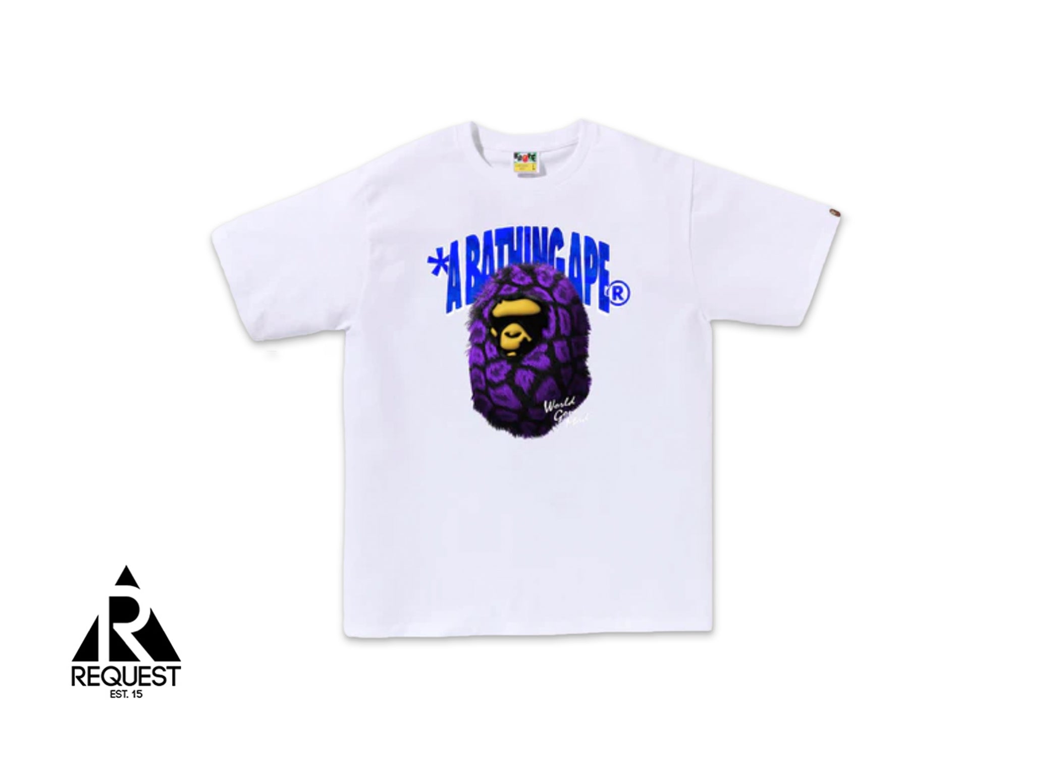A Bathing Ape Fur Ape Head Tee "White"
