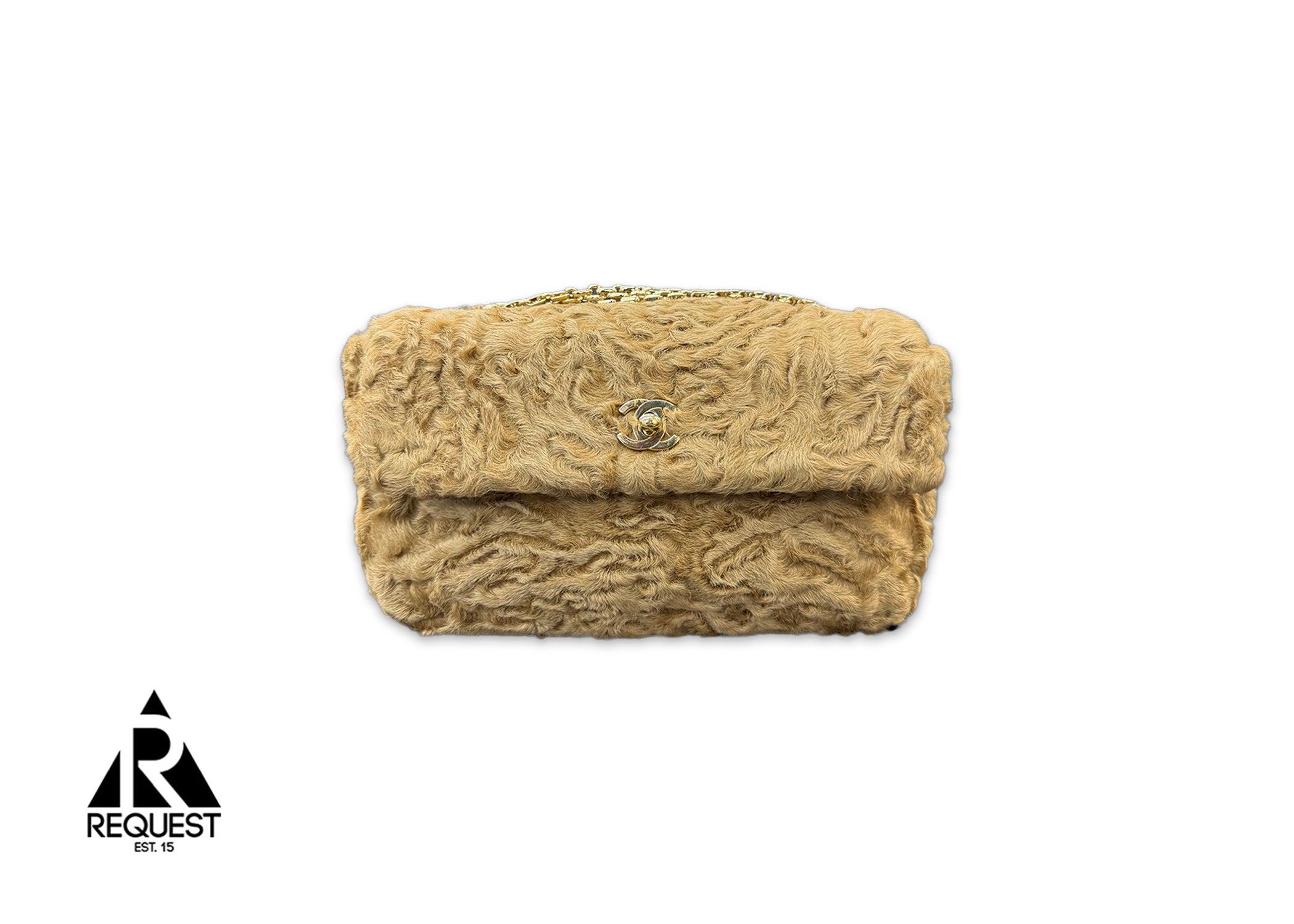 Persian Lamb Single Flap Bag "Brown"