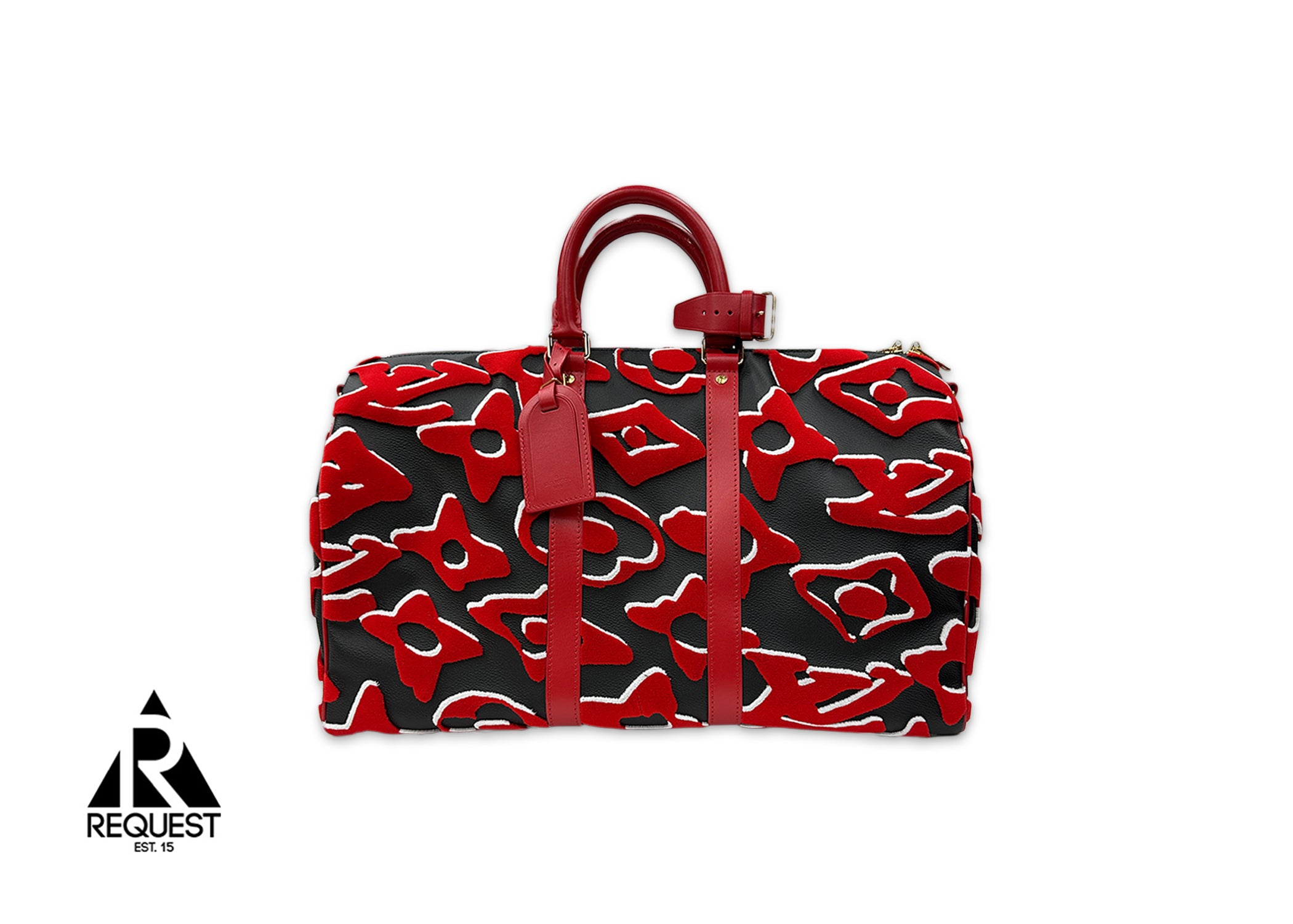 Louis Vuitton, Urs Fischer Keepall Bandouliere 45 "Black/Red"