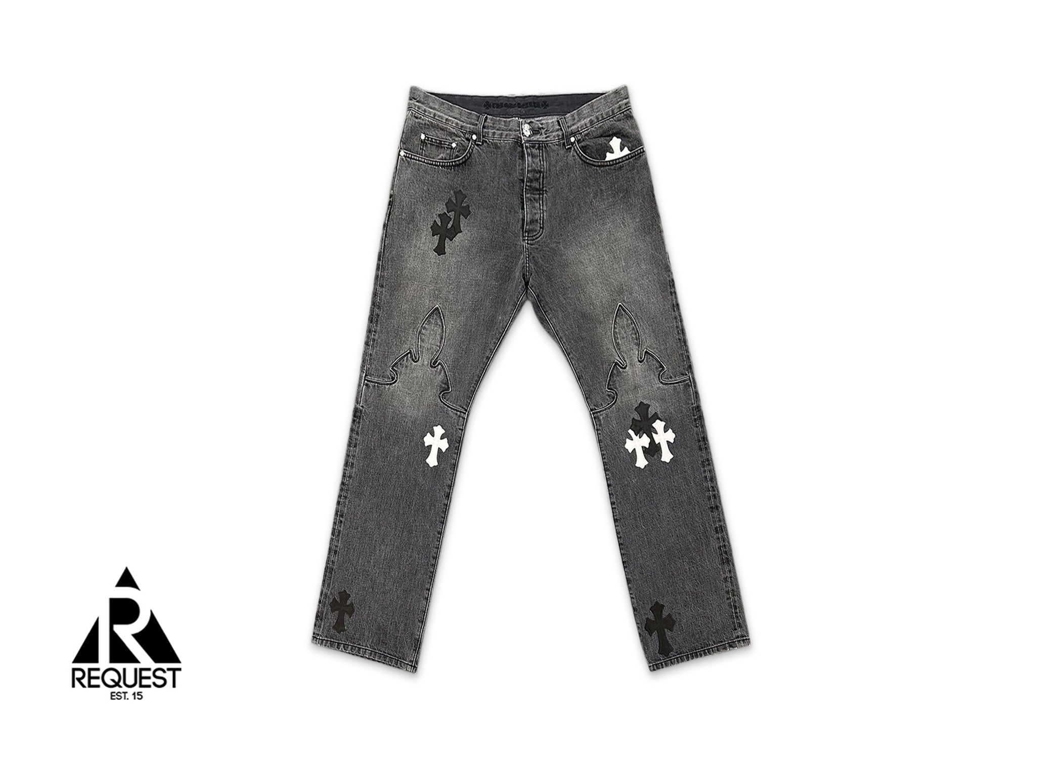 Chrome Hearts Grey Fleur Denim "Black/White Crosses"