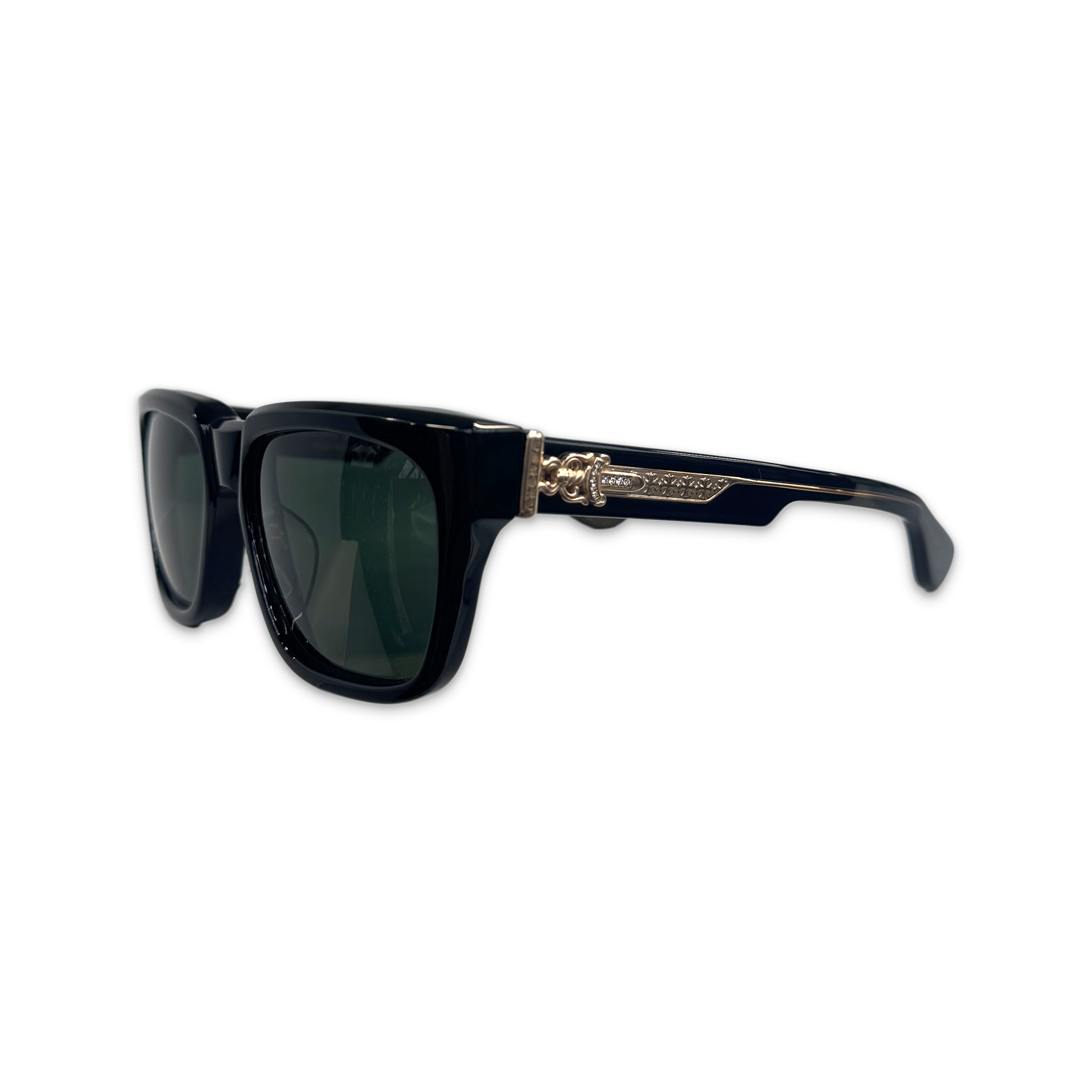 Box Officer Diamond Sunglasses "Black/Gold"
