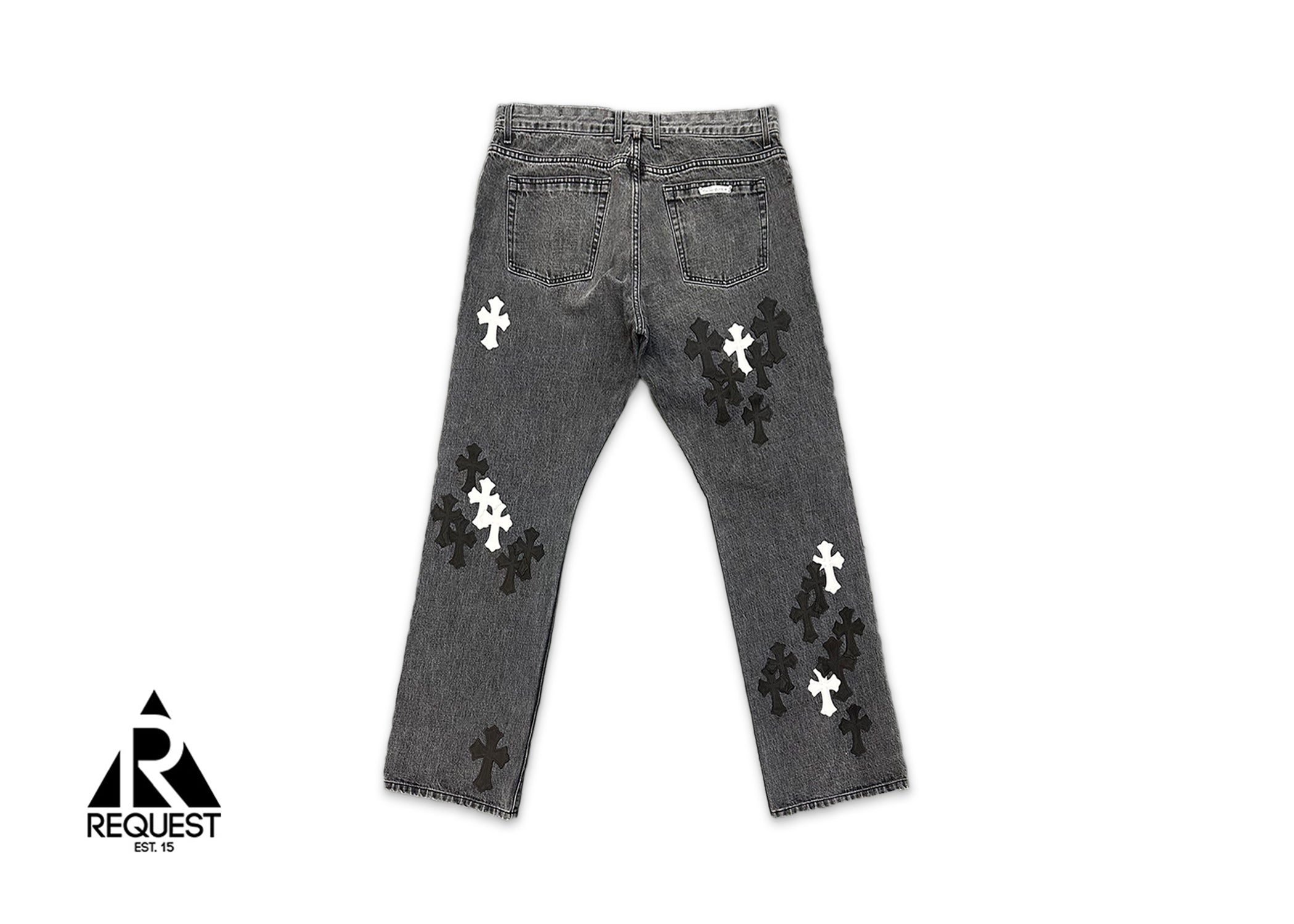 Chrome Hearts Grey Fleur Denim "Black/White Crosses"