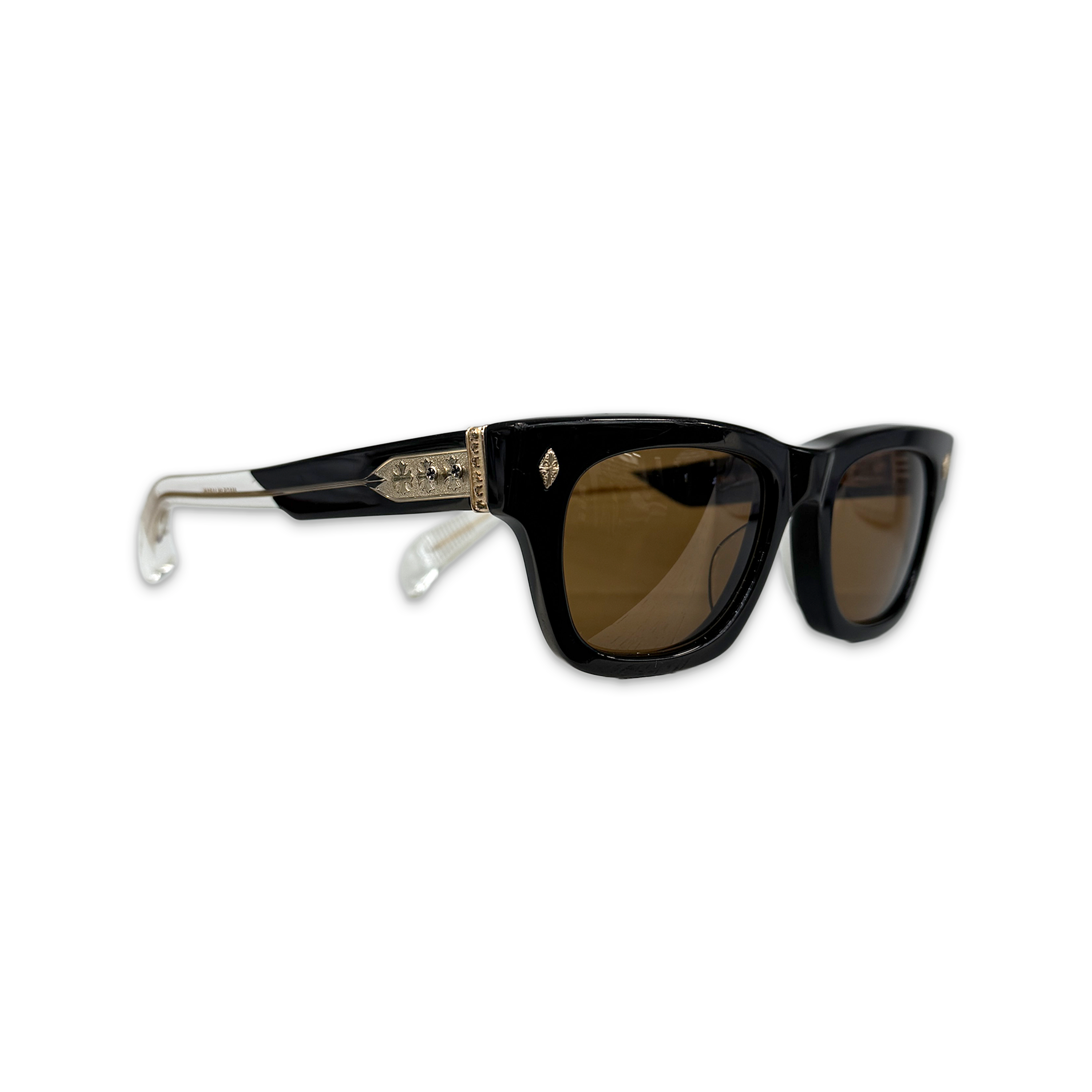 Chrome Hearts, Dick Fitzener Sunglasses "Black Clear/ Gold"