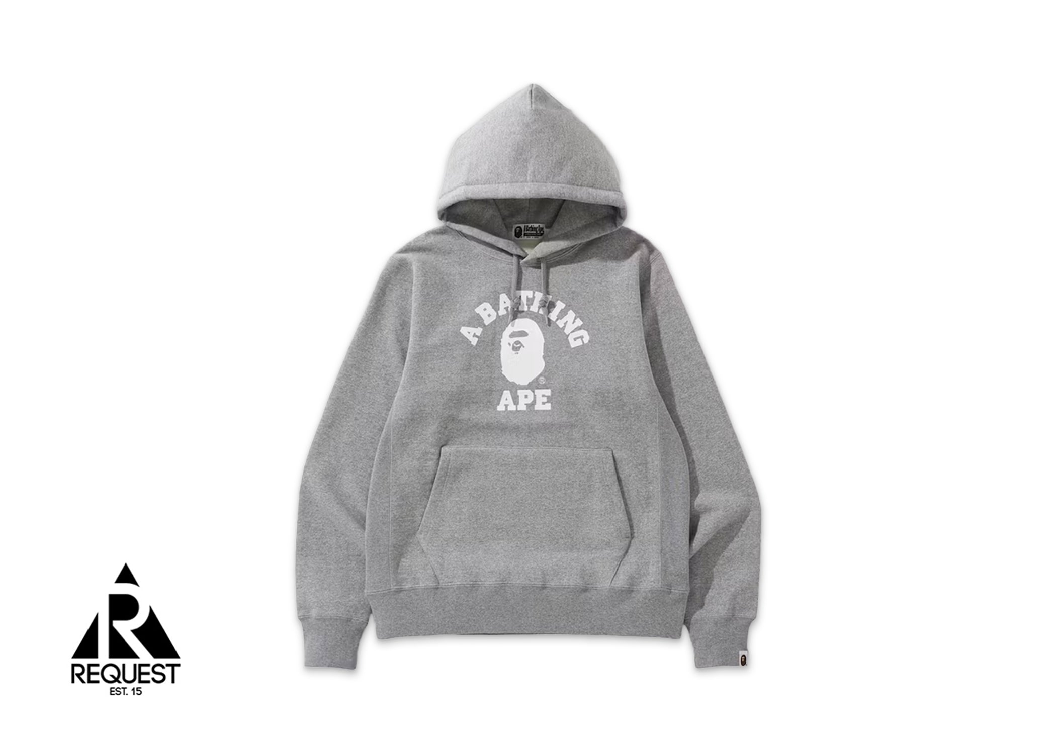 A Bathing Ape College Heavy Weight Pullover Hoodie "Grey"