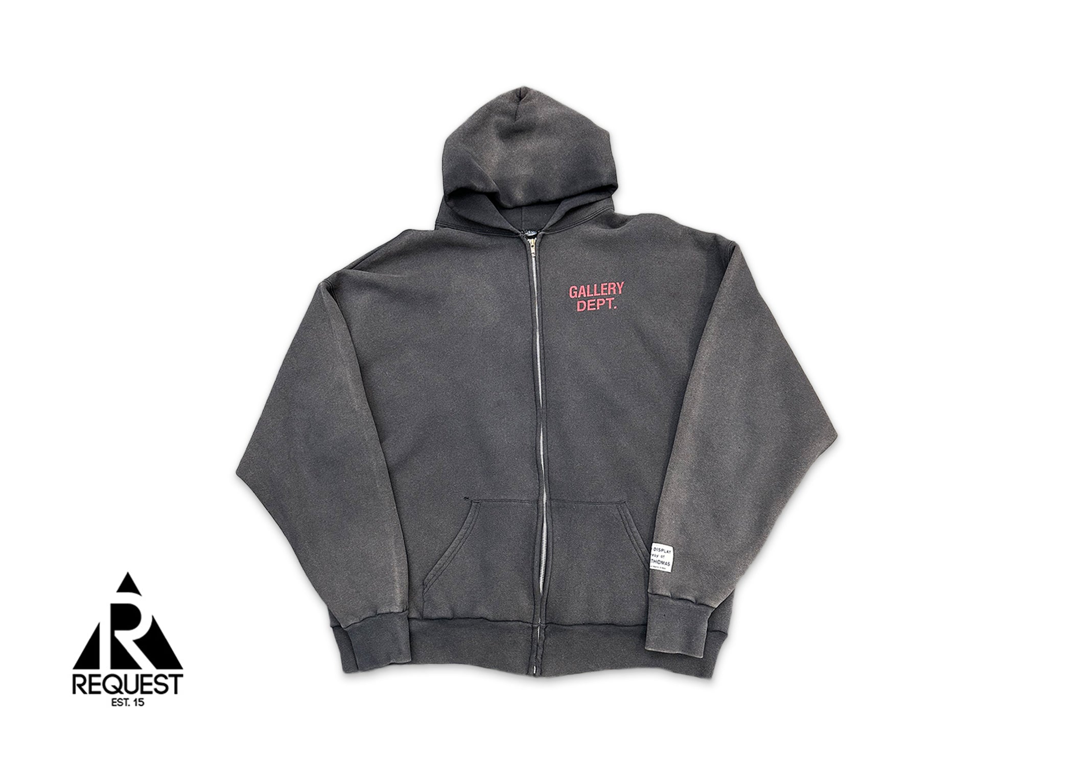 Gallery Dept. Zip Up Hoodie "Charcoal Grey"