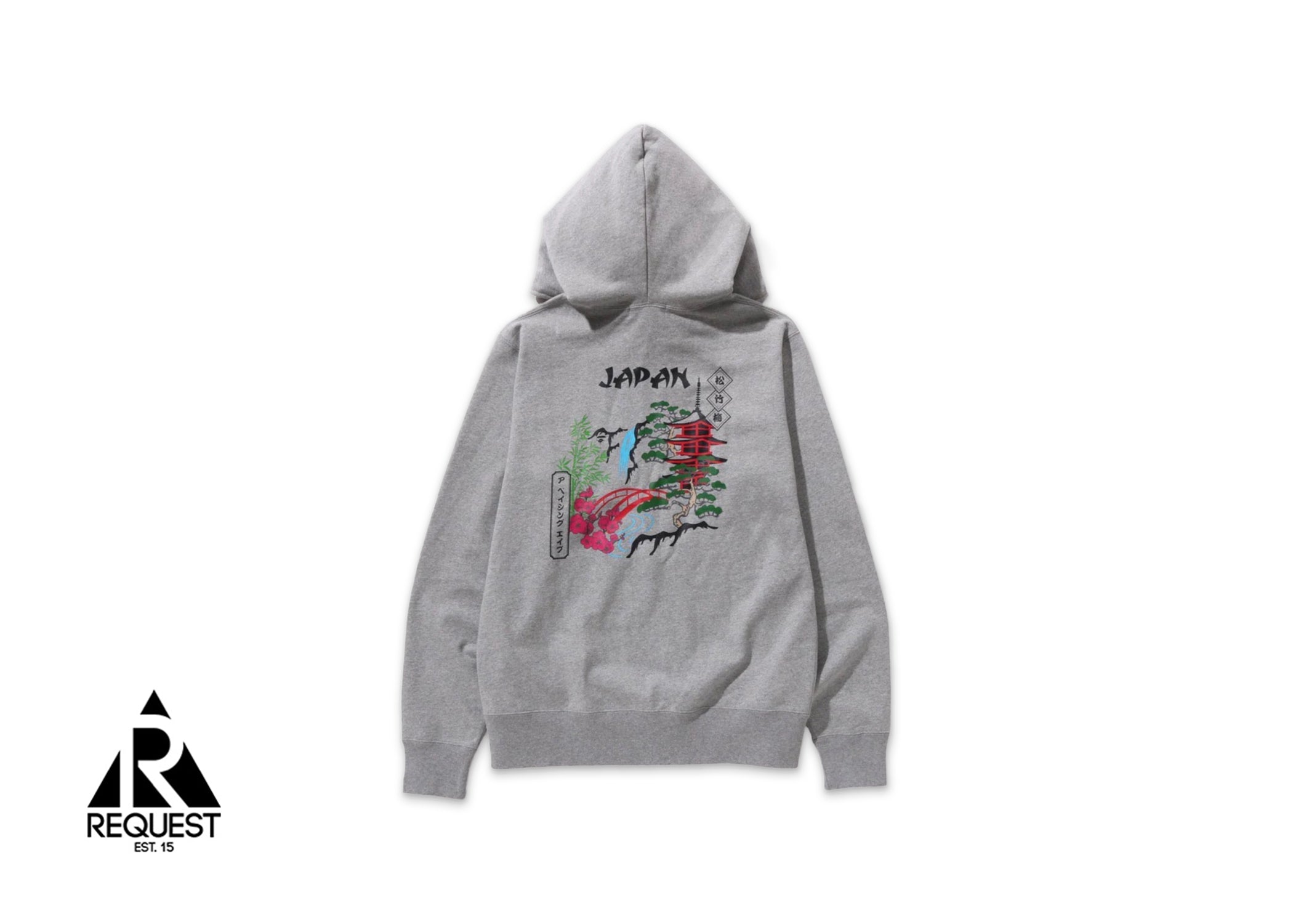 A Bathing Ape BAPE Japan Souvenir Zip Up Hoodie "Grey"