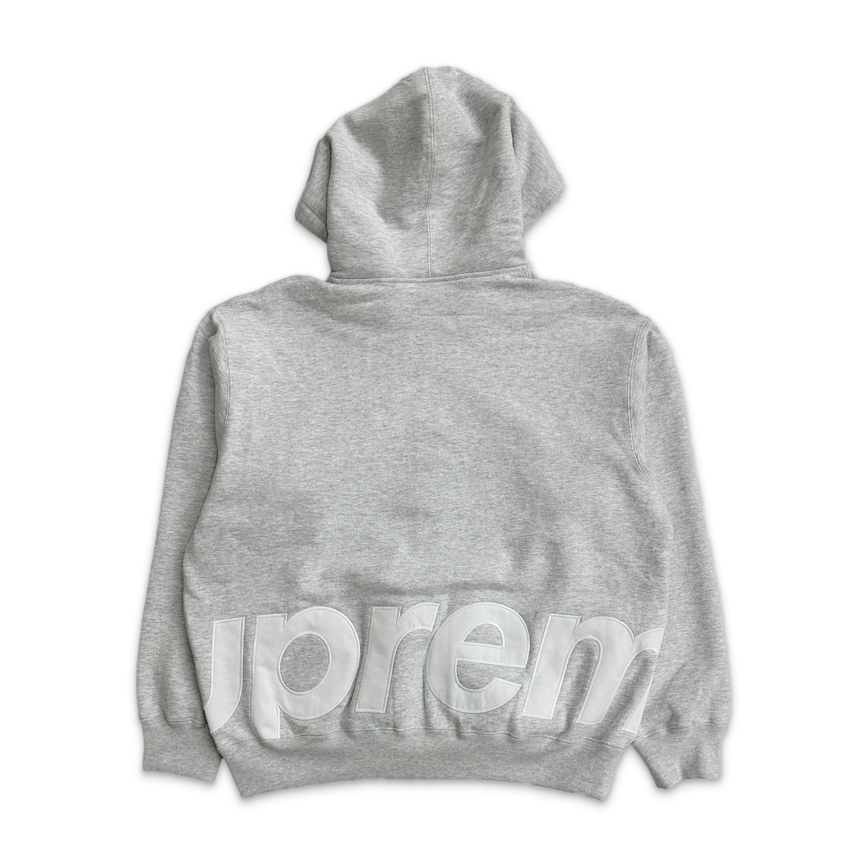 Supreme, Big Logo Zip Up Hooded Sweatshirt "Heather Grey"