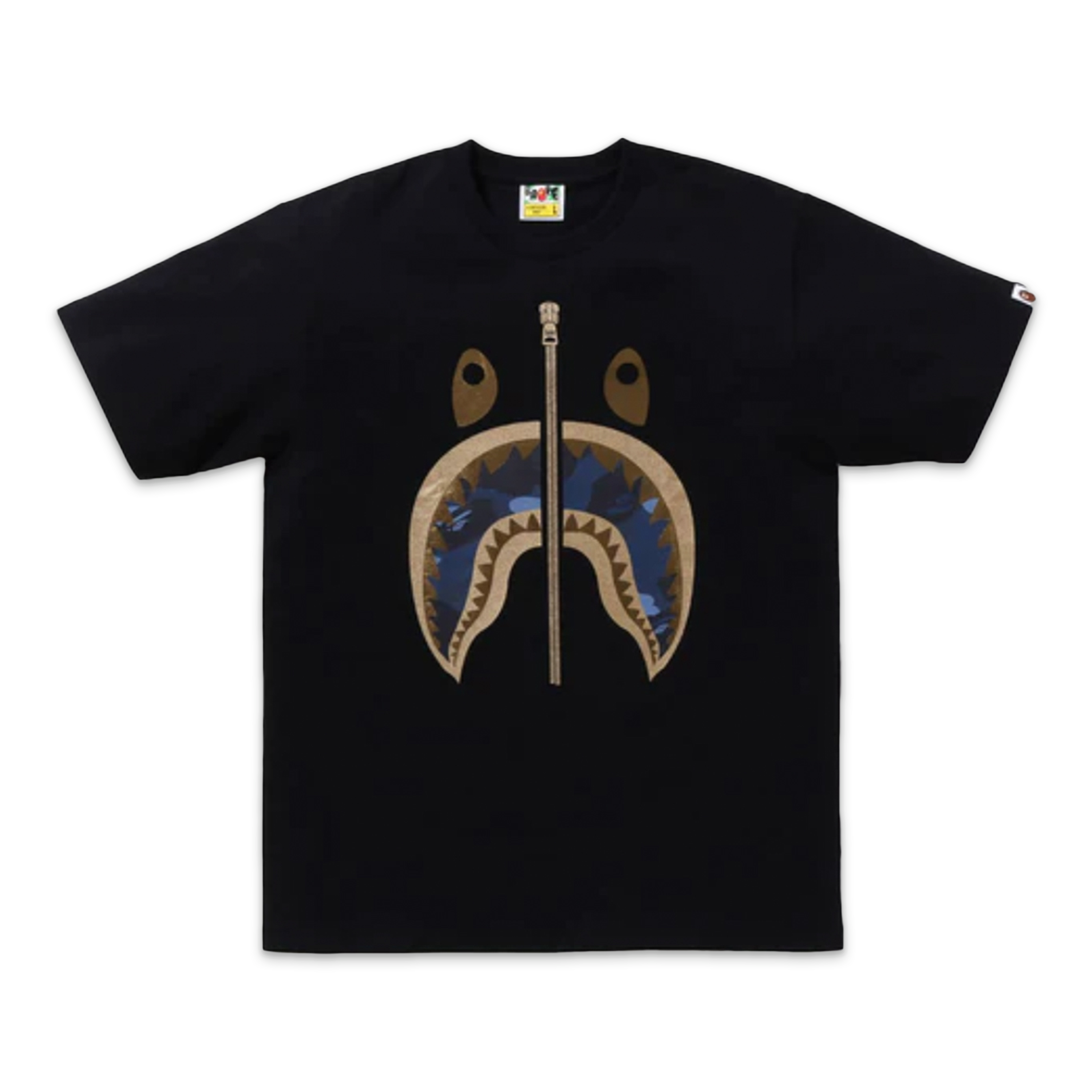 A Bathing Ape (BAPE), BAPE Shark Tee (SS24) "Black/Navy"