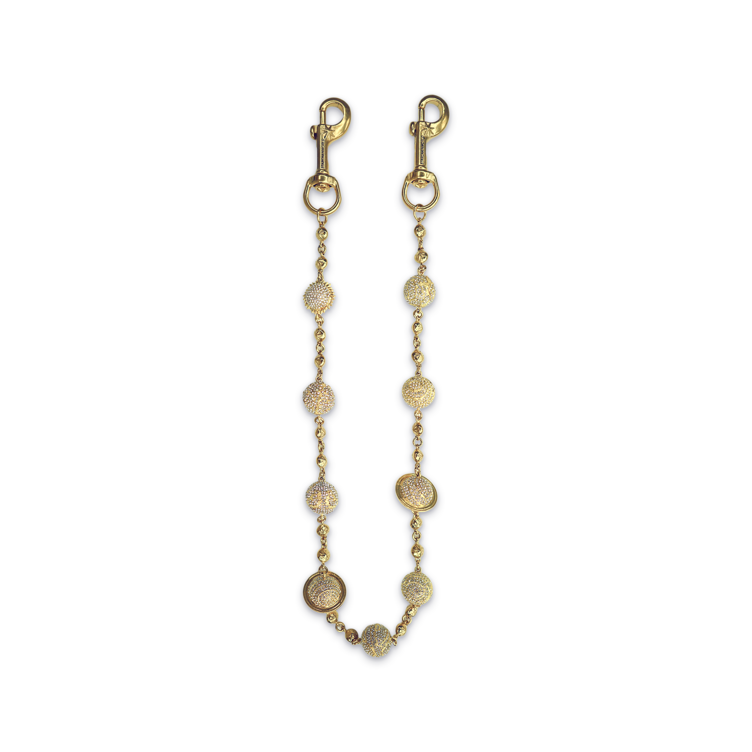 Starchain World, Gold White Solar System Wallet Chain - Large Planets