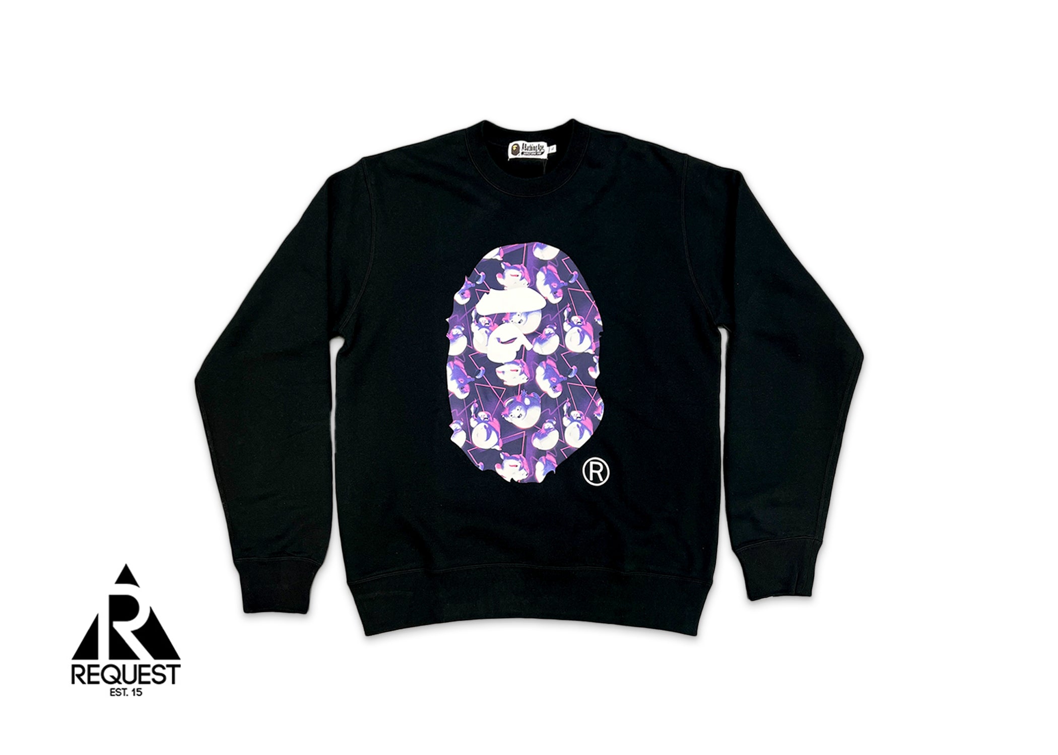 A Bathing Ape (BAPE), BAPE x Ghostbusters Ape Head Crewneck "Black"
