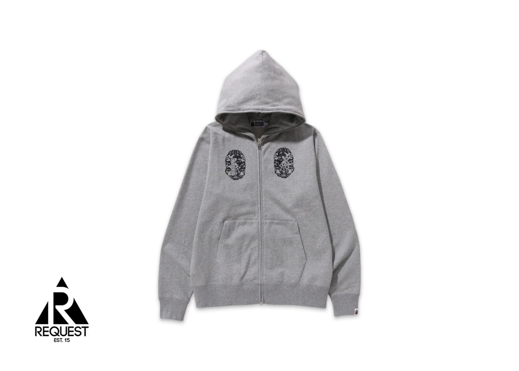 A Bathing Ape BAPE Japan Souvenir Zip Up Hoodie "Grey"