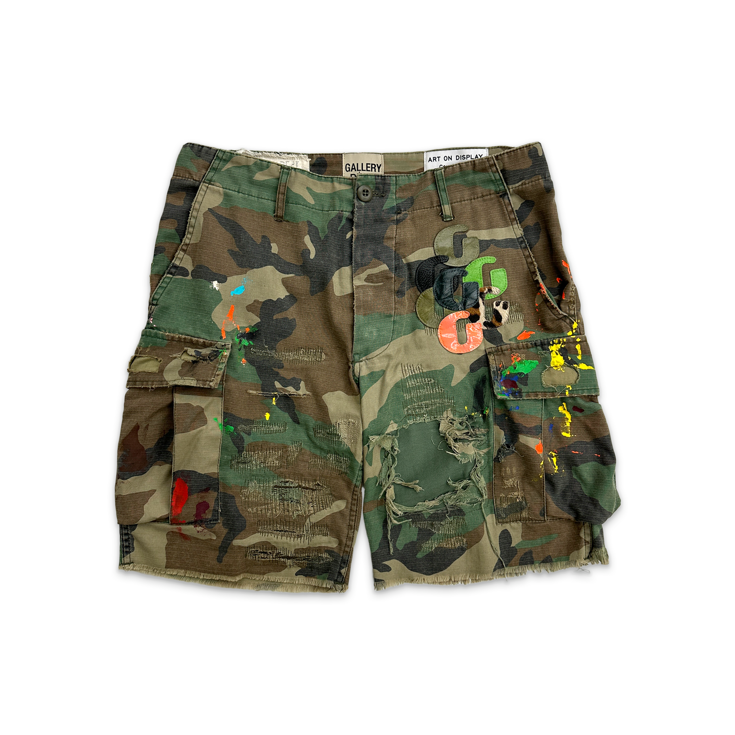 Gallery Dept., Camo Cargo G-Patch Shorts "Woodland Camo"