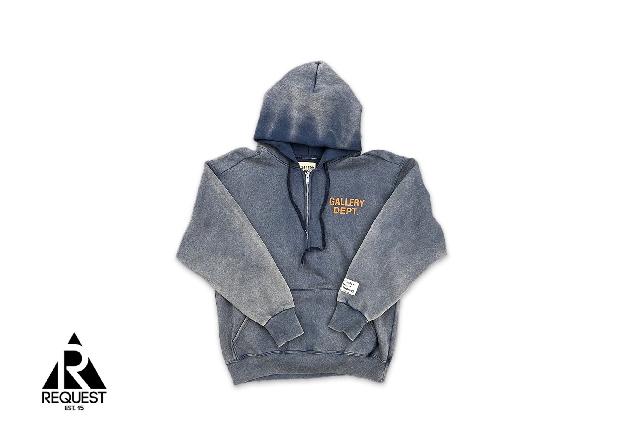 Gallery Dept. Quarter Zip Hoodie "Vintage Navy/Orange"