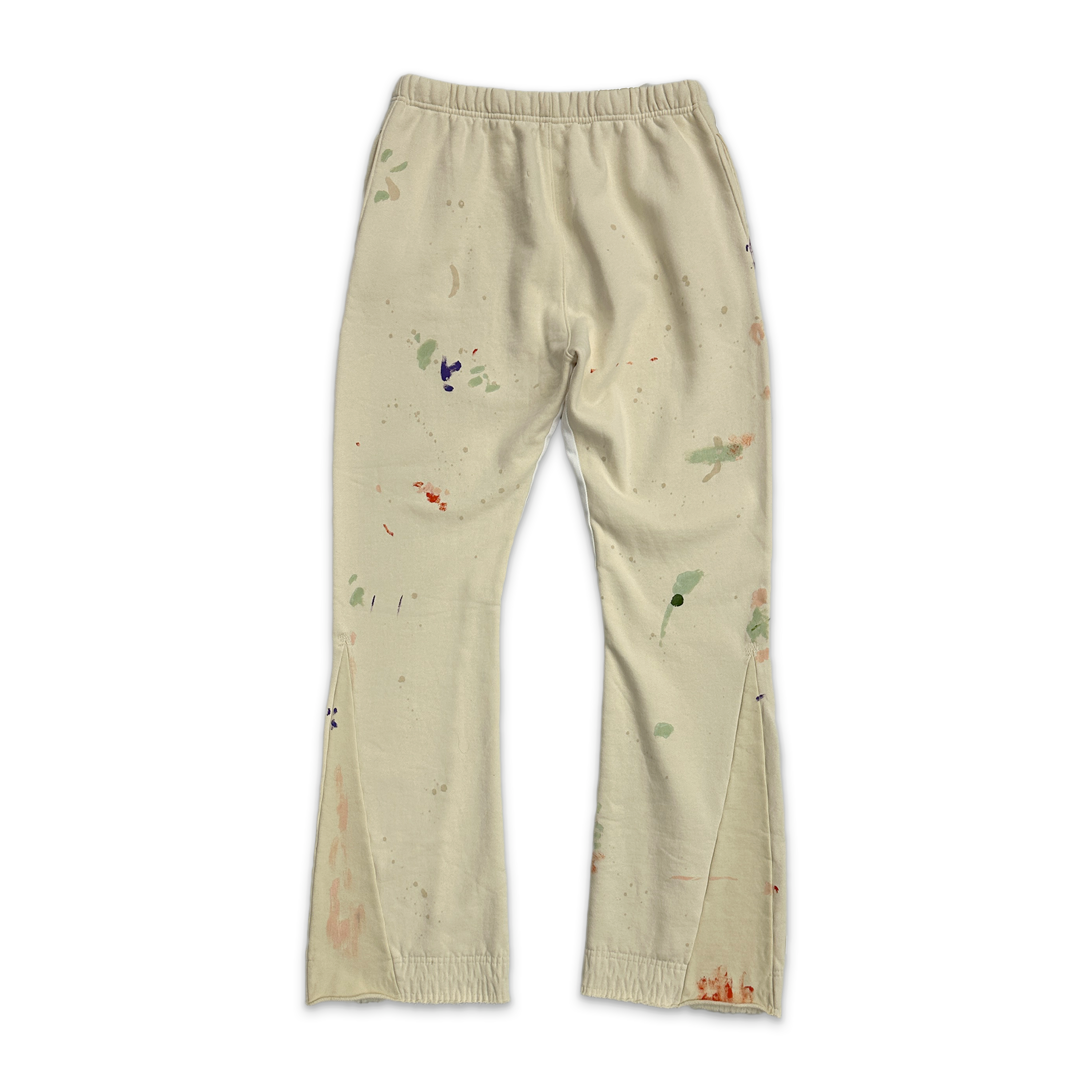 Painted Flared Sweatpants "Cream"