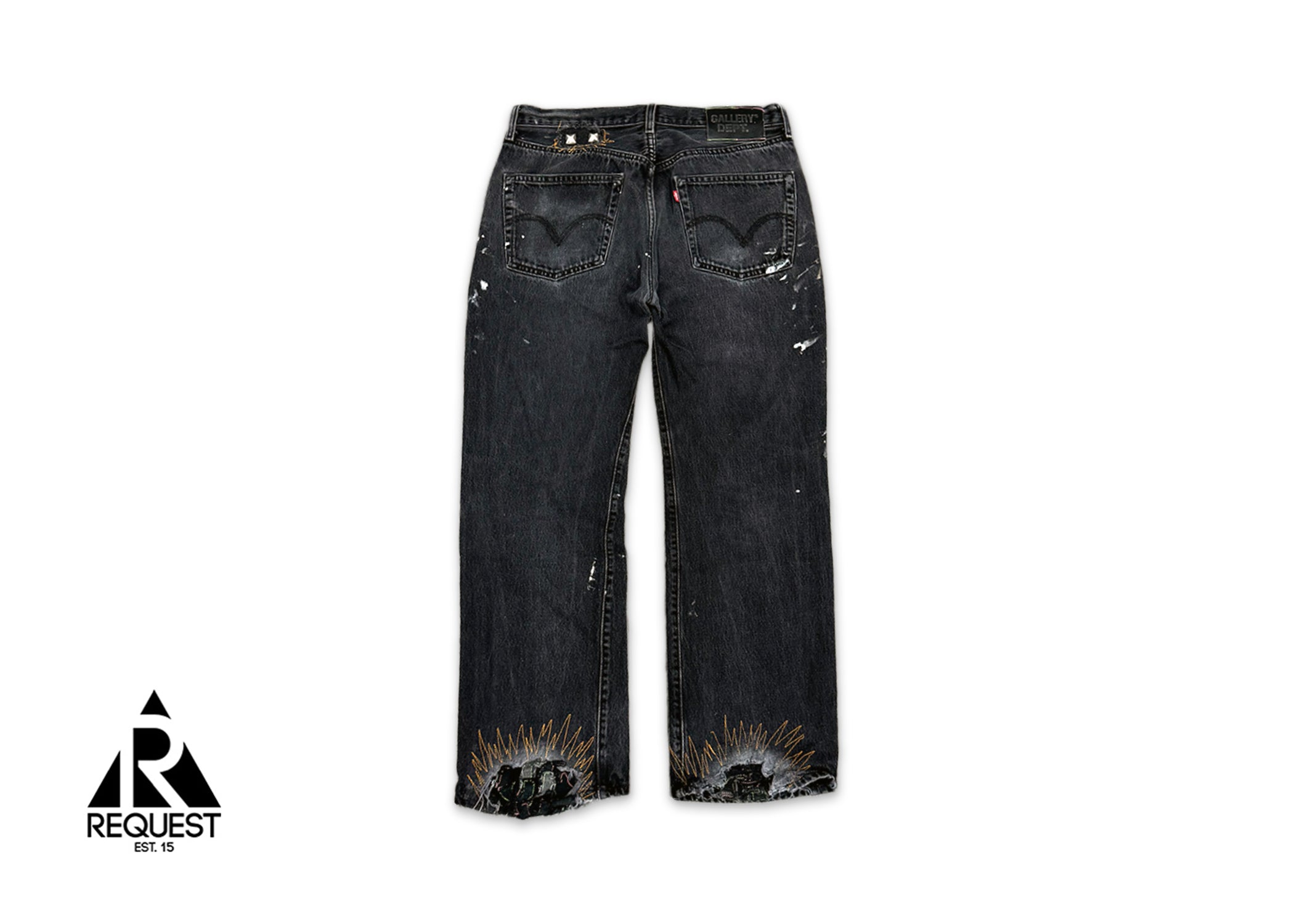 Gallery Dept., 1 of 1 Painted G Patch Denim Jeans "Black"