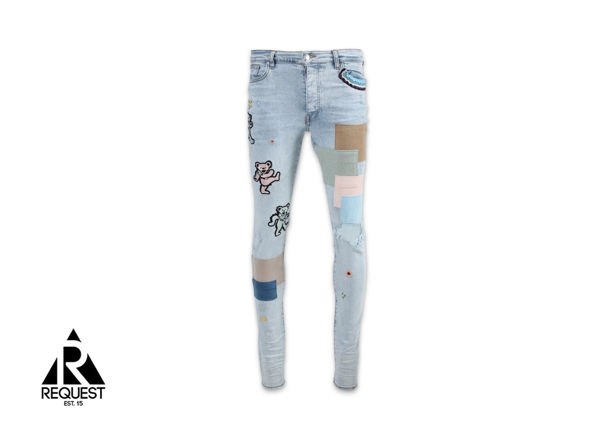 Amiri Grateful Dead Thrasher Denim Jeans "Light Wash"