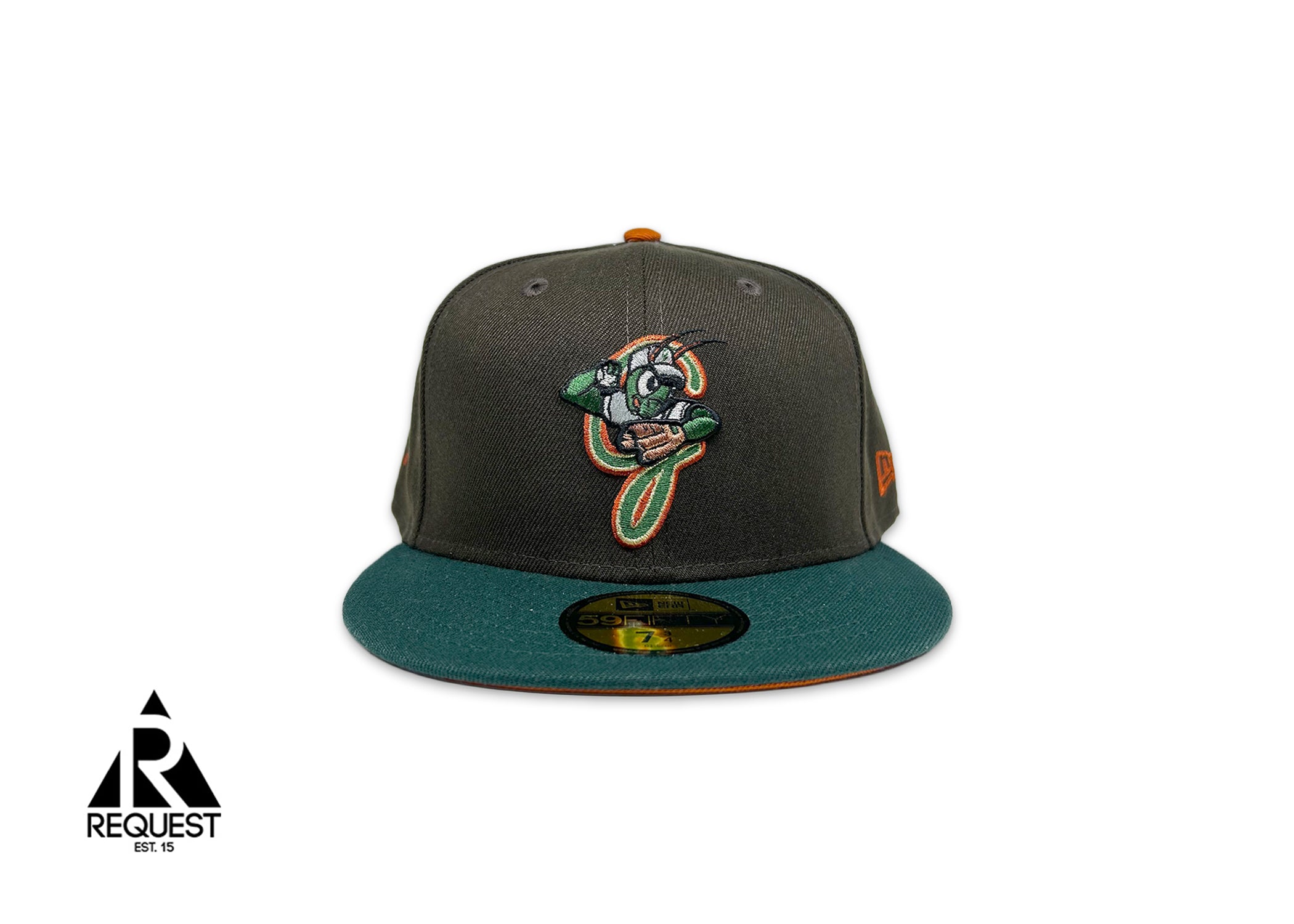 Request, New Era Request Exclusive Fitted Hat Grasshoppers "Mocha/Pine"