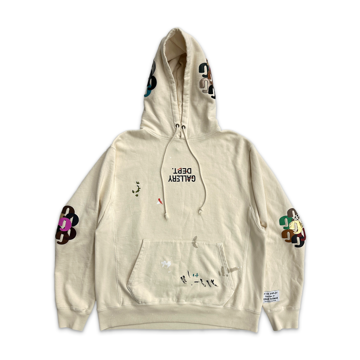 Gallery Dept., G Patch F*cked Up Logo Hoodie "Light Archival White"