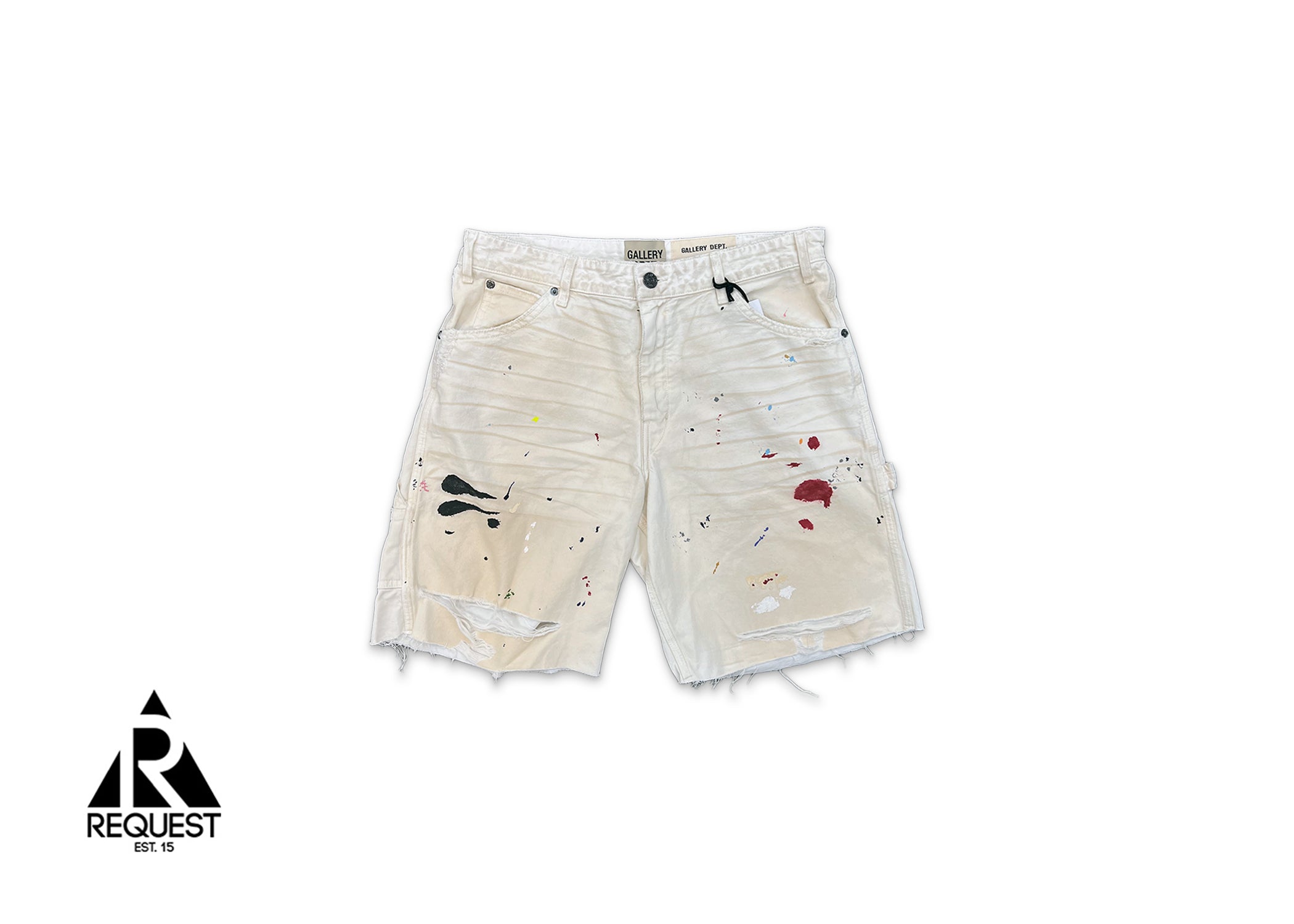 Gallery Dept., Flea Paint Carpenter Shorts “White”