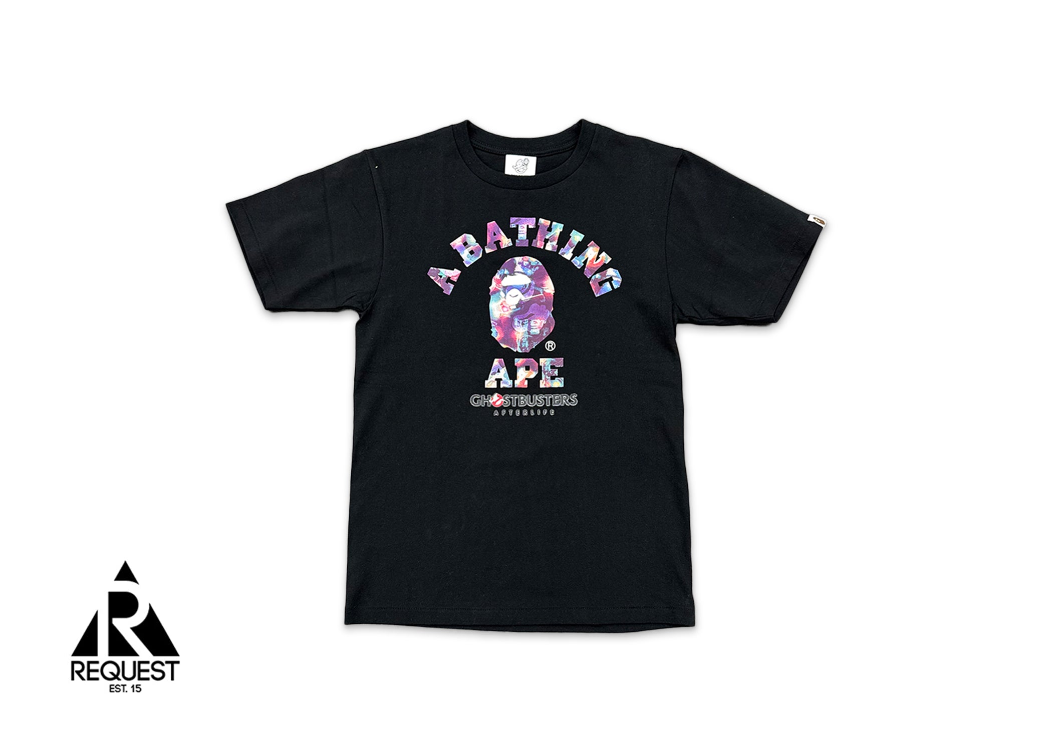 A Bathing Ape (BAPE), x Ghostbusters Camo College Tee "Black"