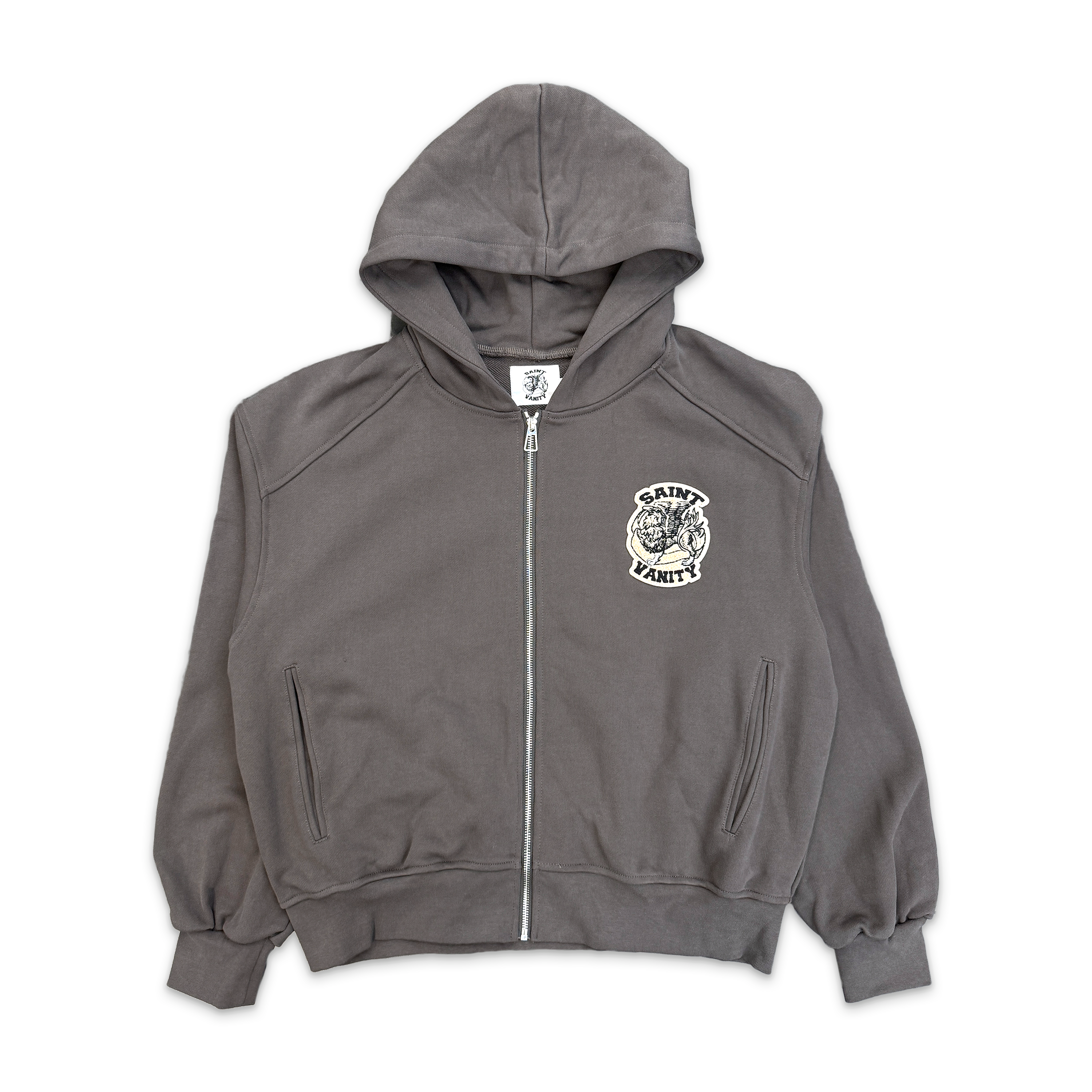 Saint Vanity, Uniform Zip Up Hoodie “Grey”
