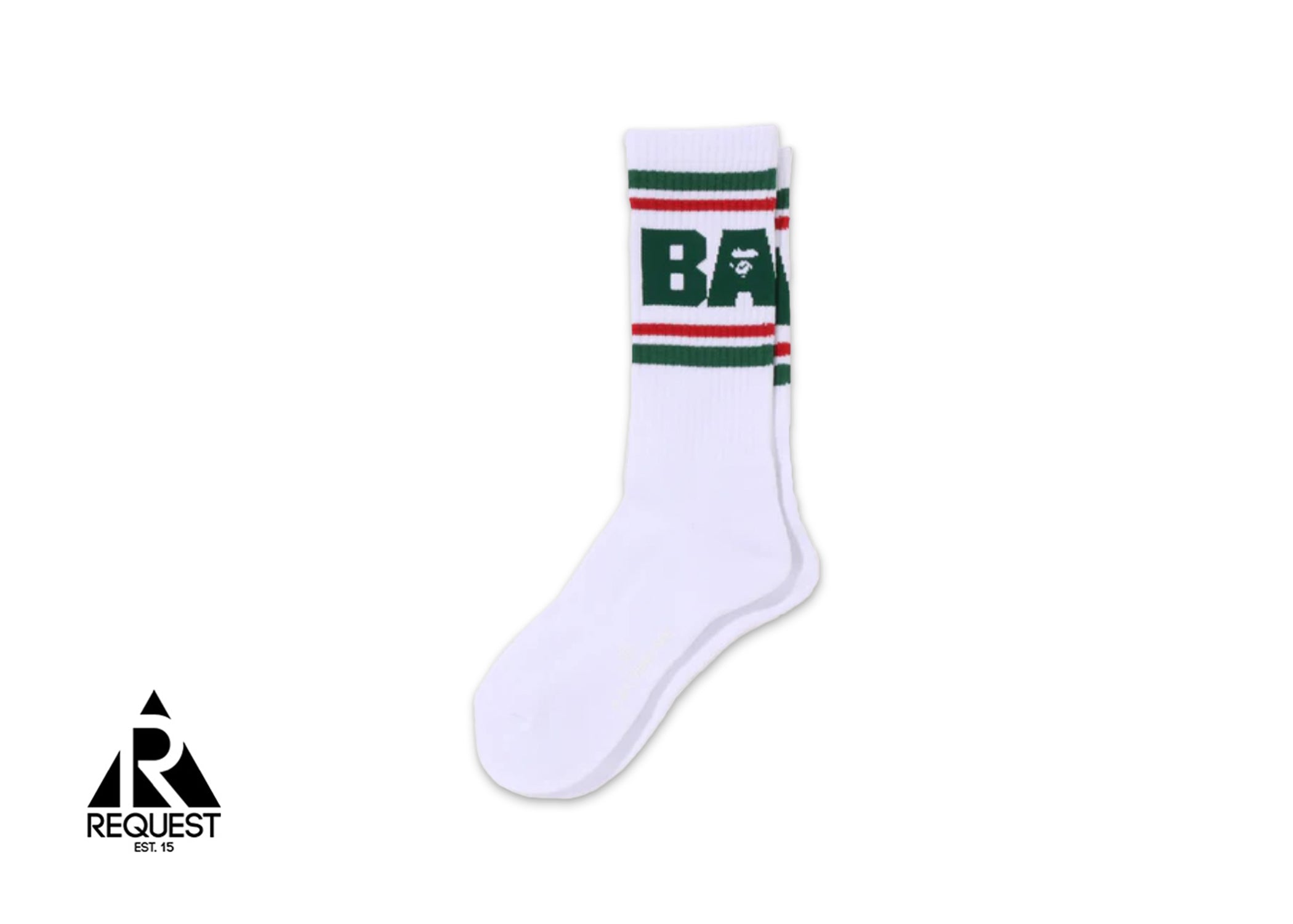 A Bathing Ape BAPE Line Socks "Green"