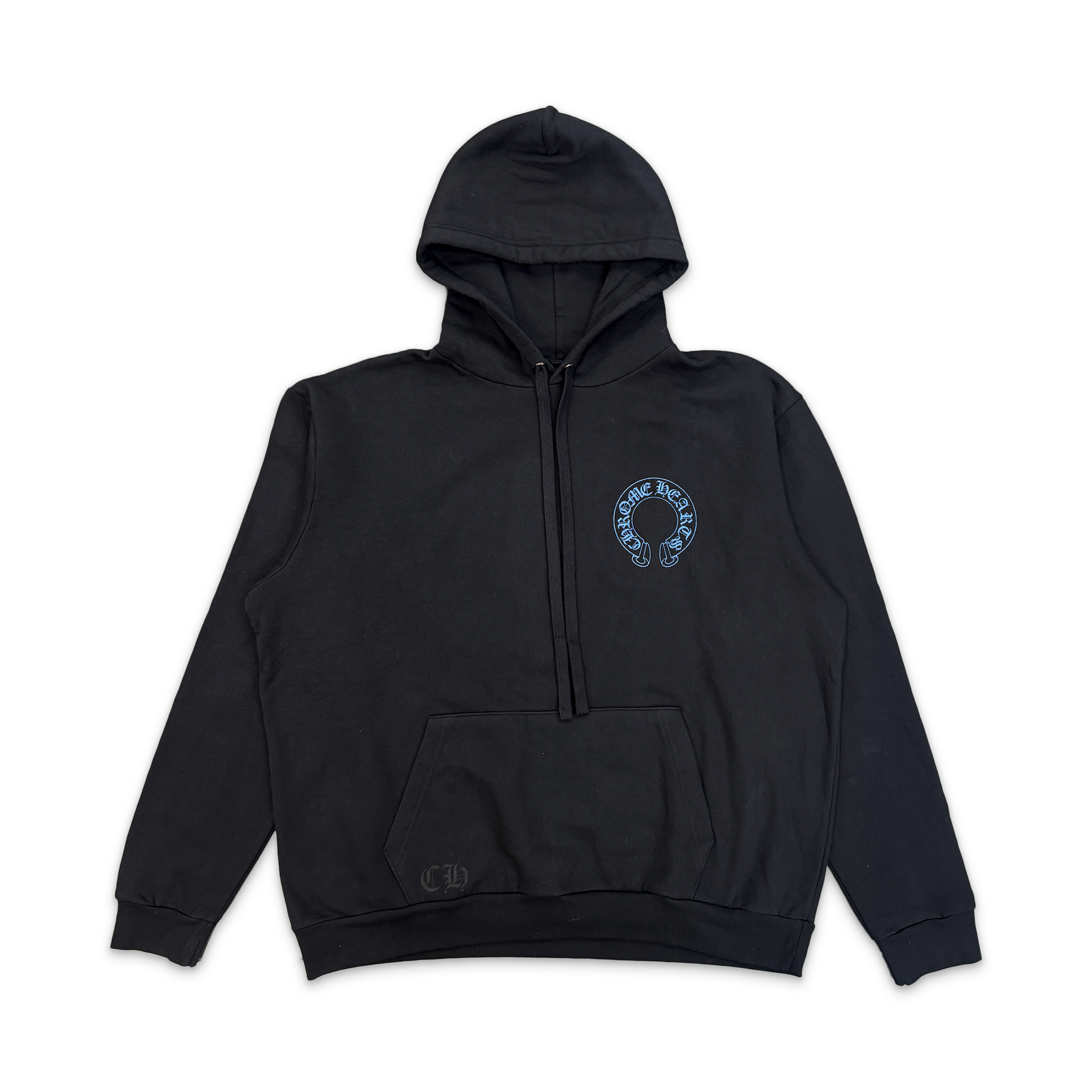 Horseshoe Script Friends & Family Hoodie "Blue Glitter"