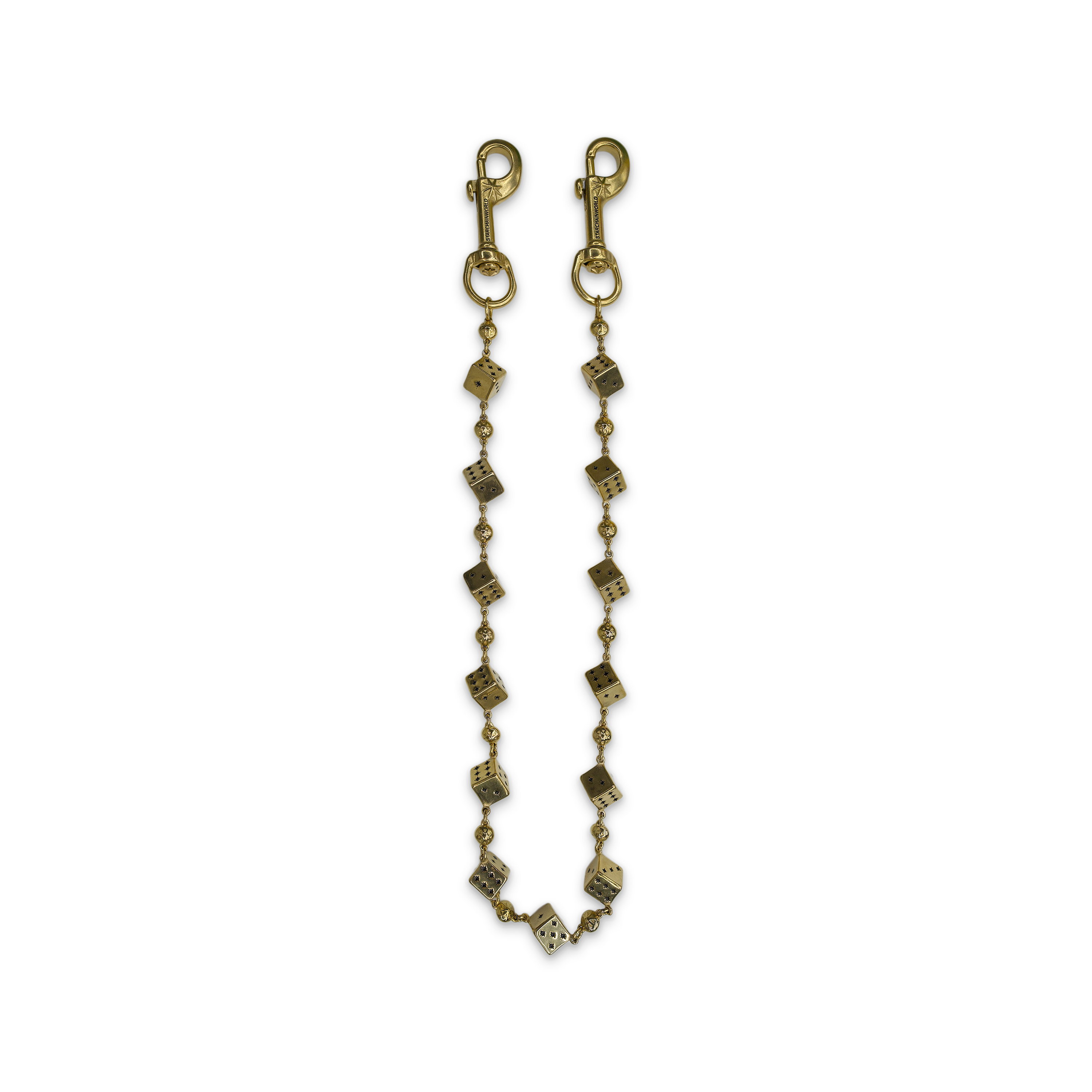 Starchain World, Gold Dice Wallet Chain - No Stones