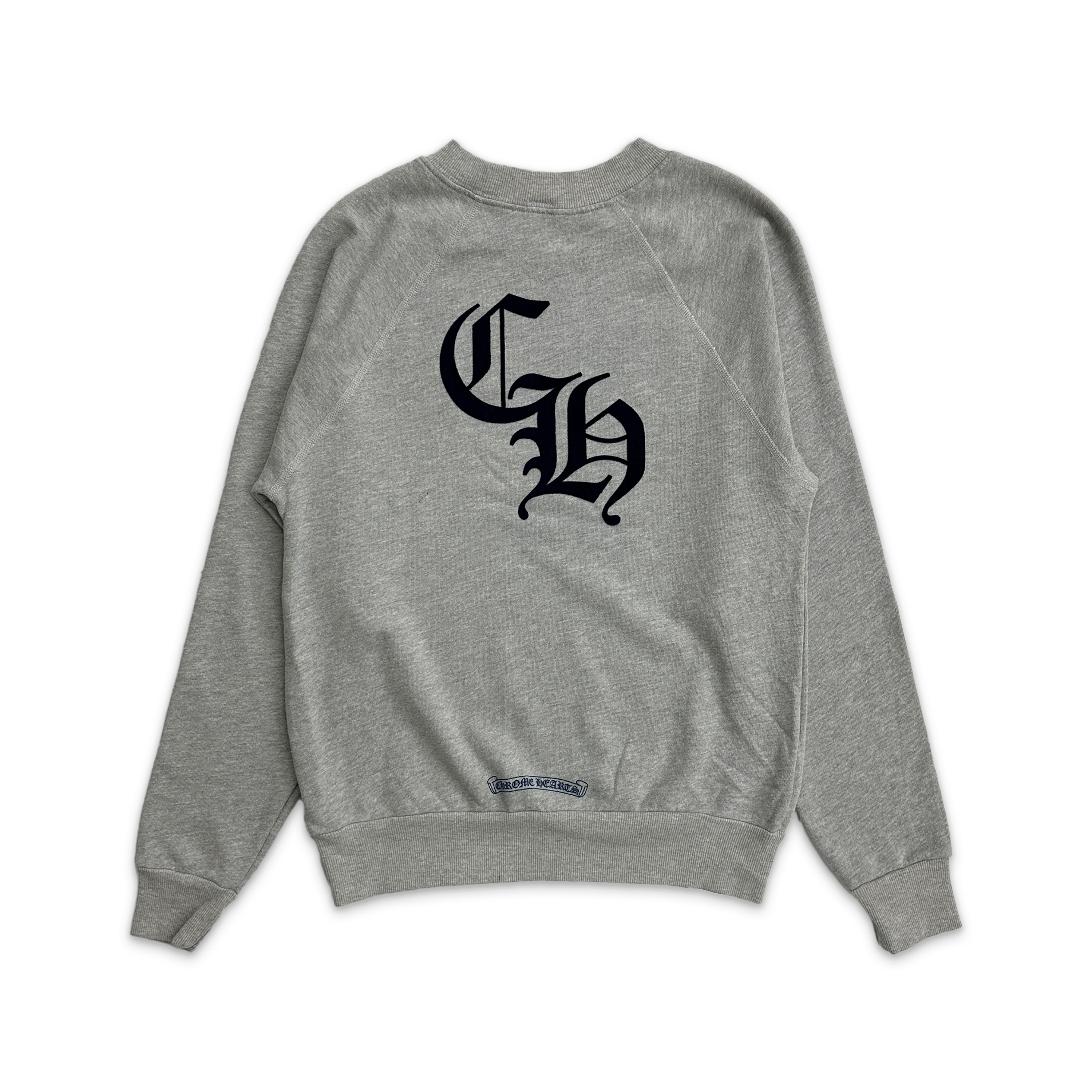 Chrome Hearts, Triple Cross Velvet Sweatshirt "Grey" (W)