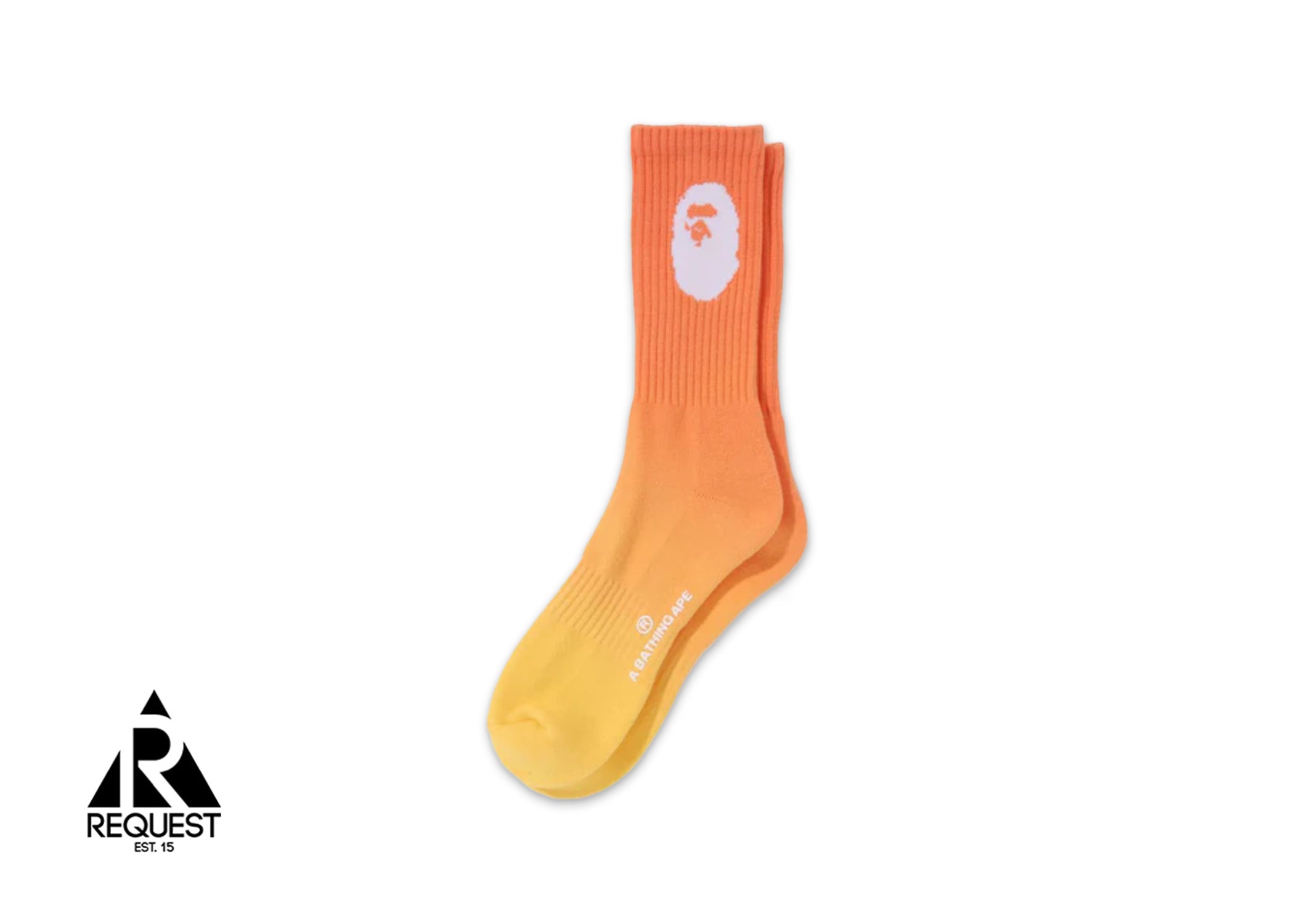 A Bathing Ape BAPE Gradation Socks "Orange"