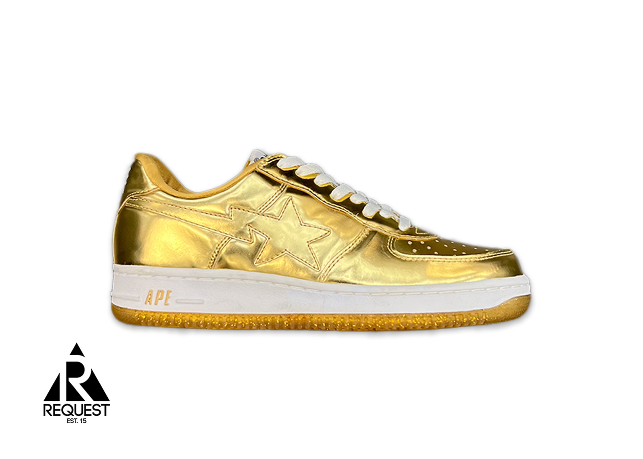 A Bathing Ape Bapesta "Metallic Gold"