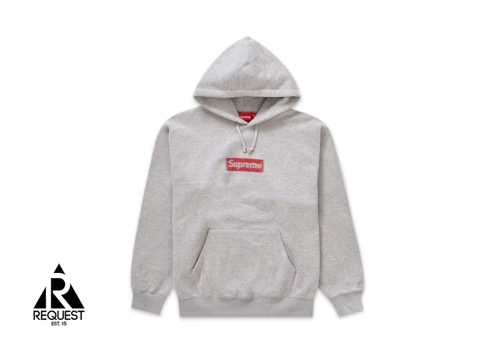 Supreme Swarovski Box Logo Hooded Sweatshirt Grey