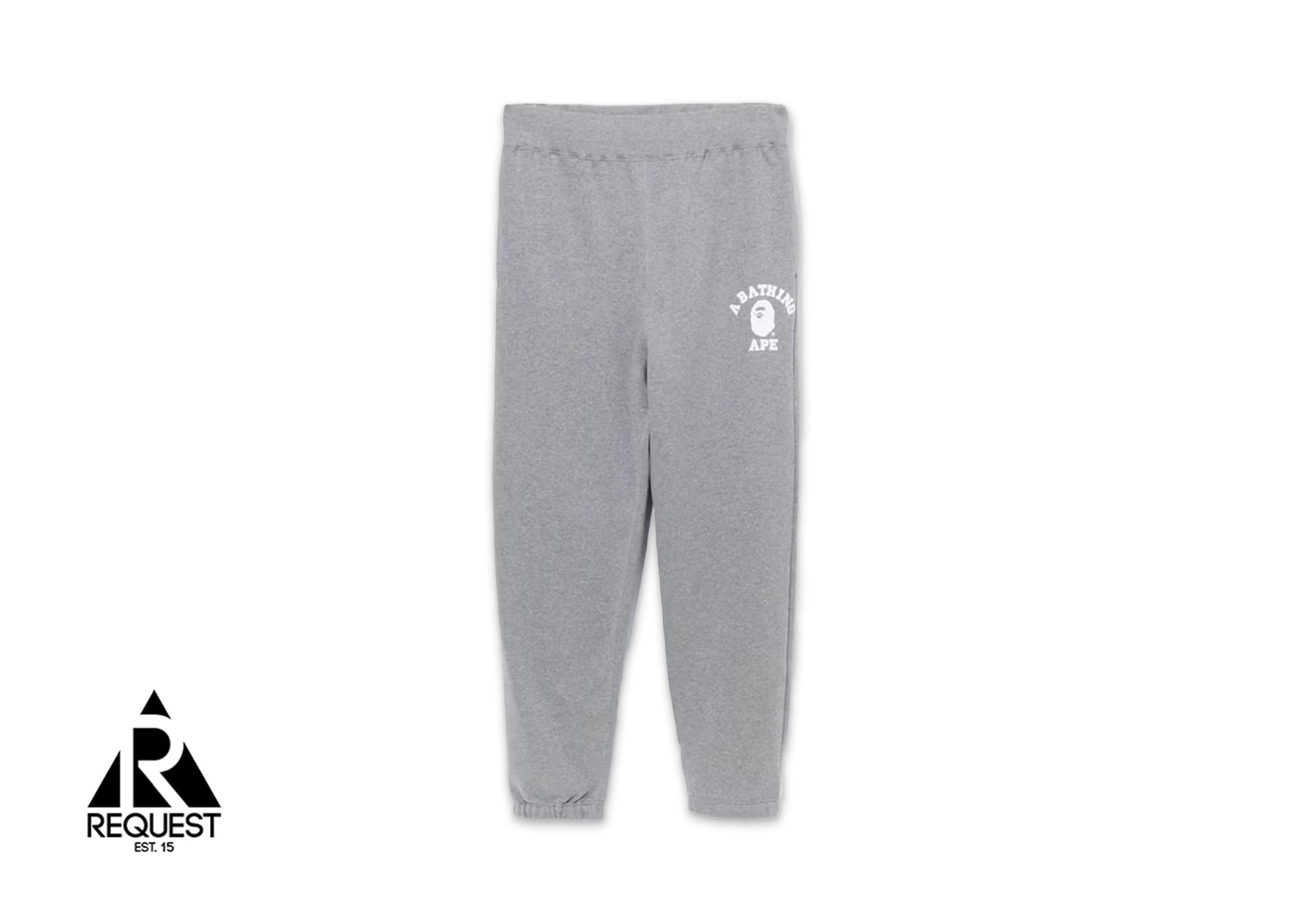 A Bathing Ape BAPE College Wide Fit Sweatpants "Gray"