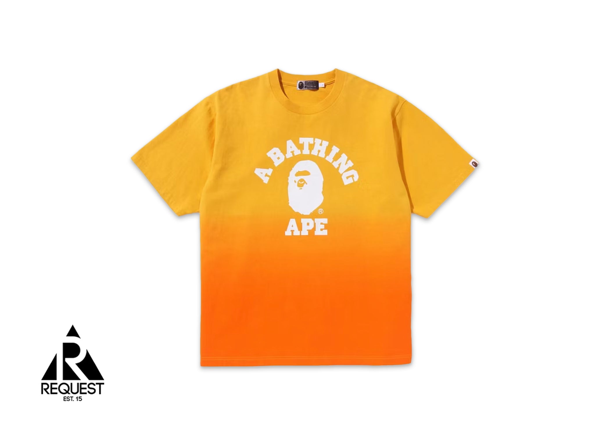 A Bathing Ape BAPE College Gradation Tee "Orange"